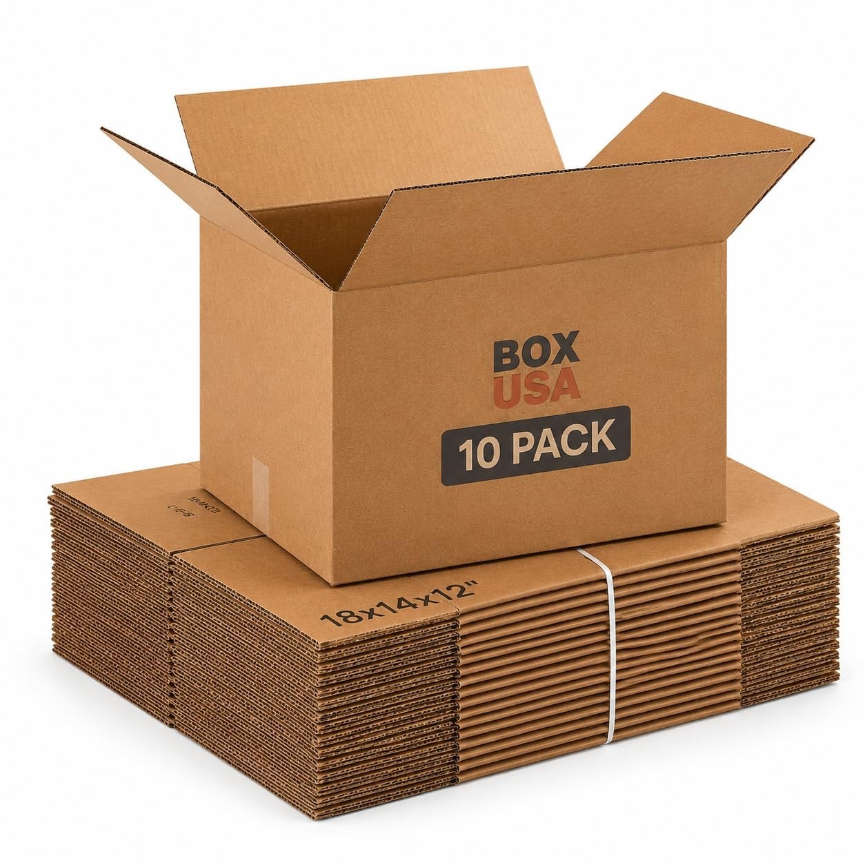 Medium Moving Boxes 10 Pack | 18"x14"x12" Corrugated Cardboard for Shipping, Pac1