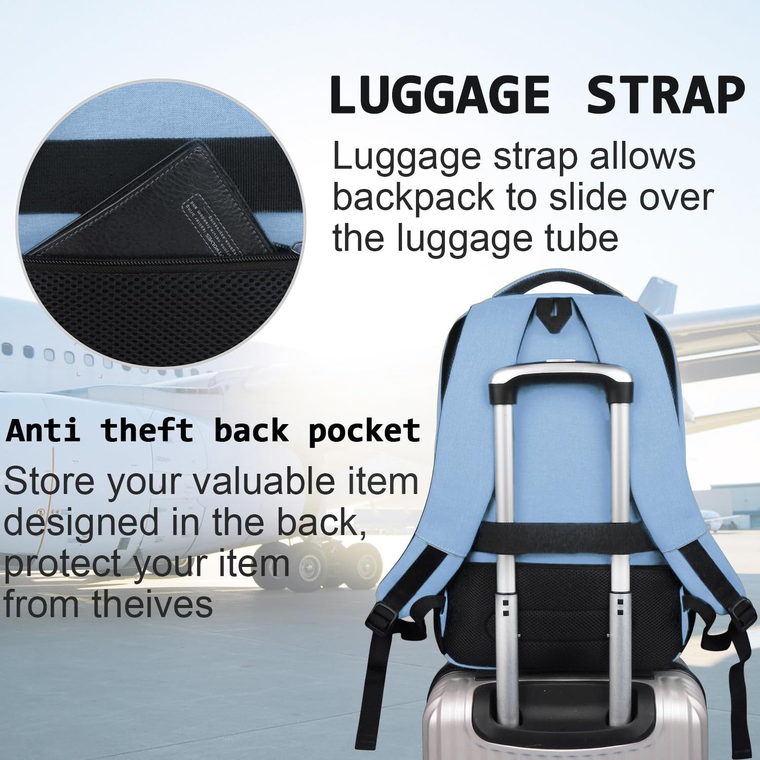 Slim Anti Theft Laptop Backpack for Business & College Travel   Stylish & Functi5