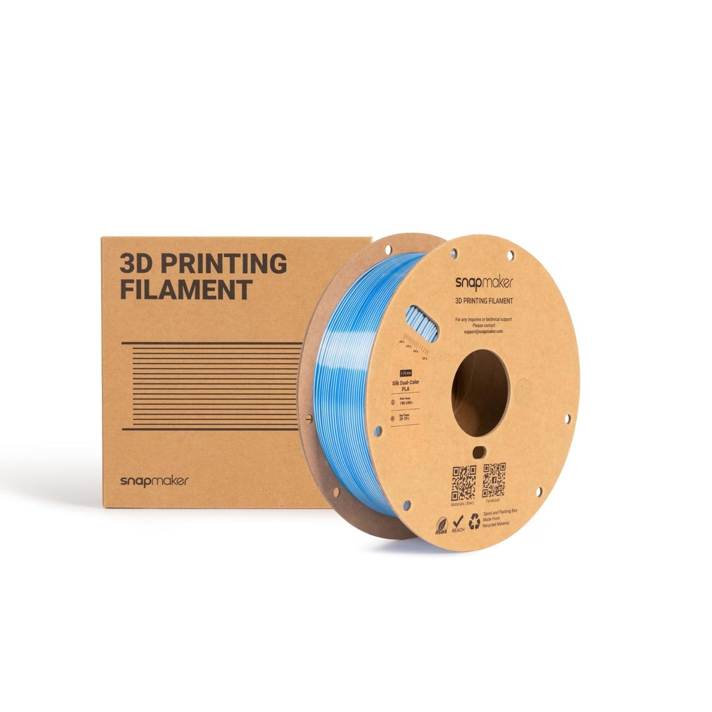 High-Quality Silk PLA Filament 1.75mm for 3D Printing - 1kg (2.2lbs) - Vibrant C5