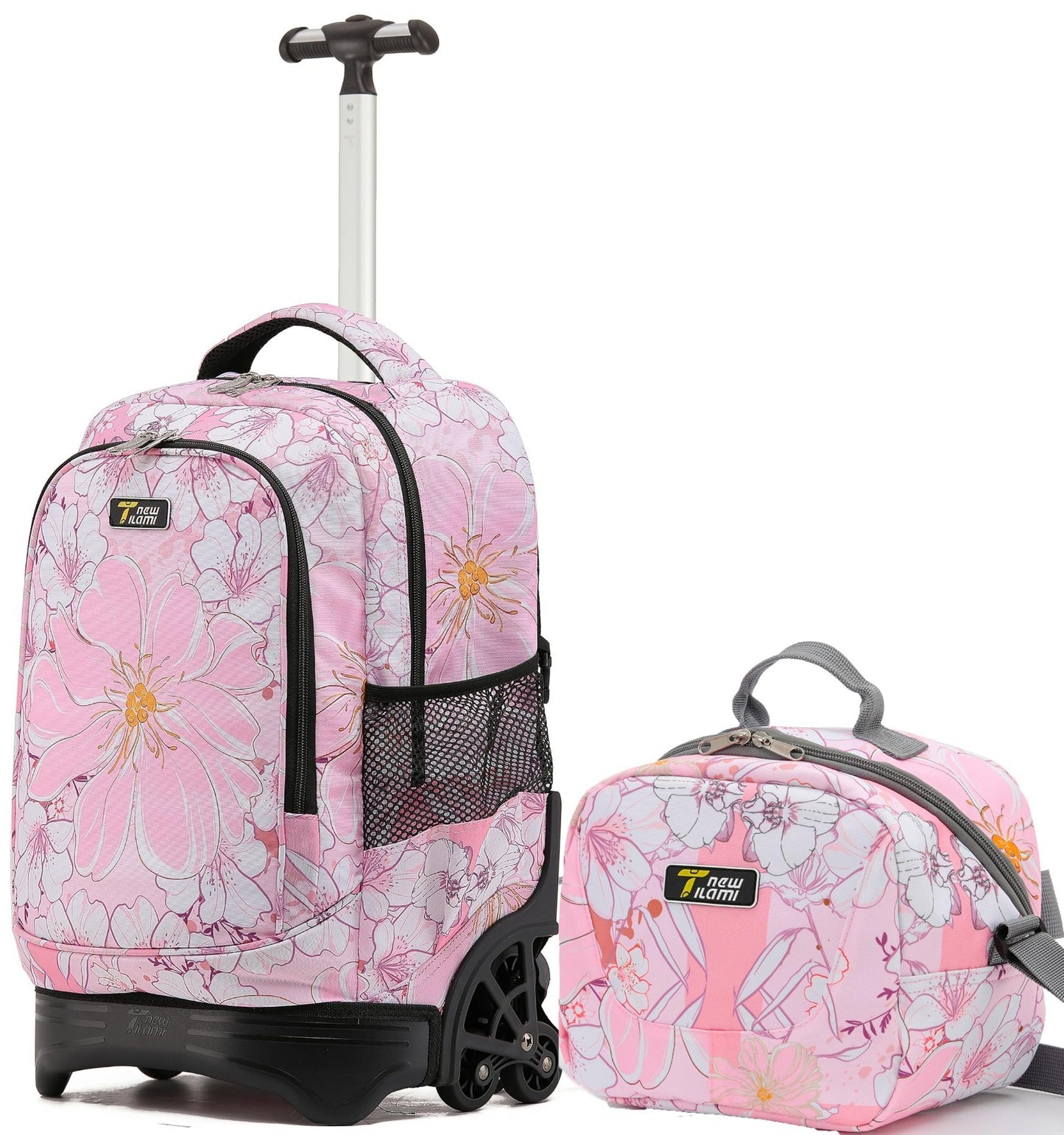 18" Rolling Backpack with Lunch Bag for Kids   School Travel Bag for Boys & Girl1