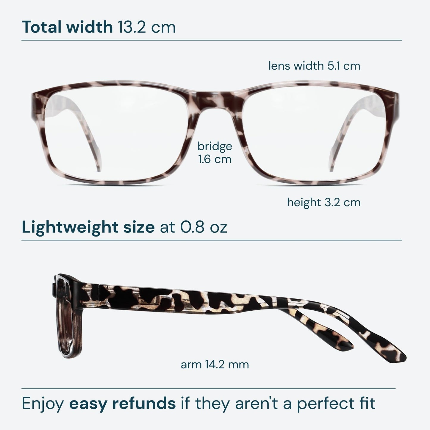 2.5x Professional Reading Glasses - All Day Comfort, Blue Light Protection, FSA-5