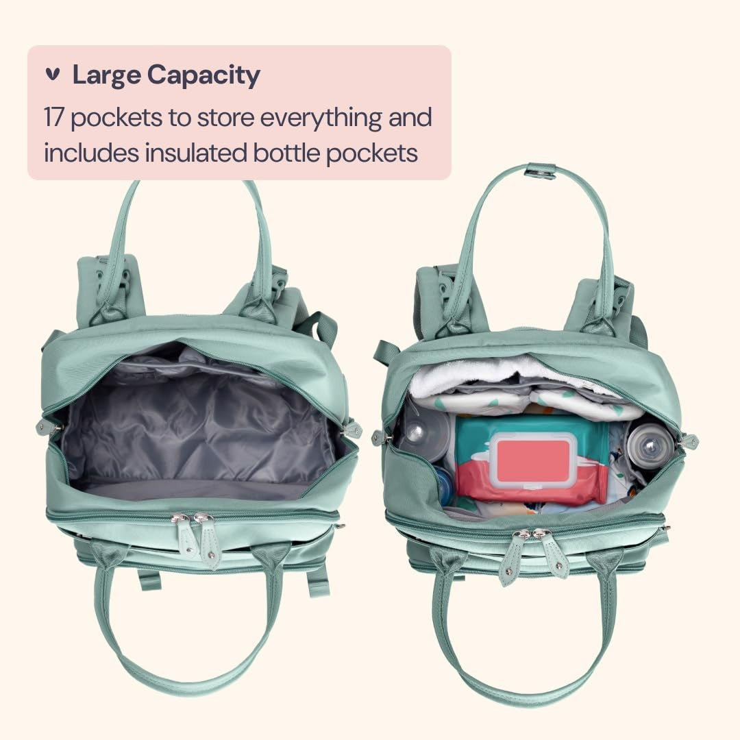 Multi Function Water Resistant Diaper Bag Backpack   Baby Travel Essentials, Cha4