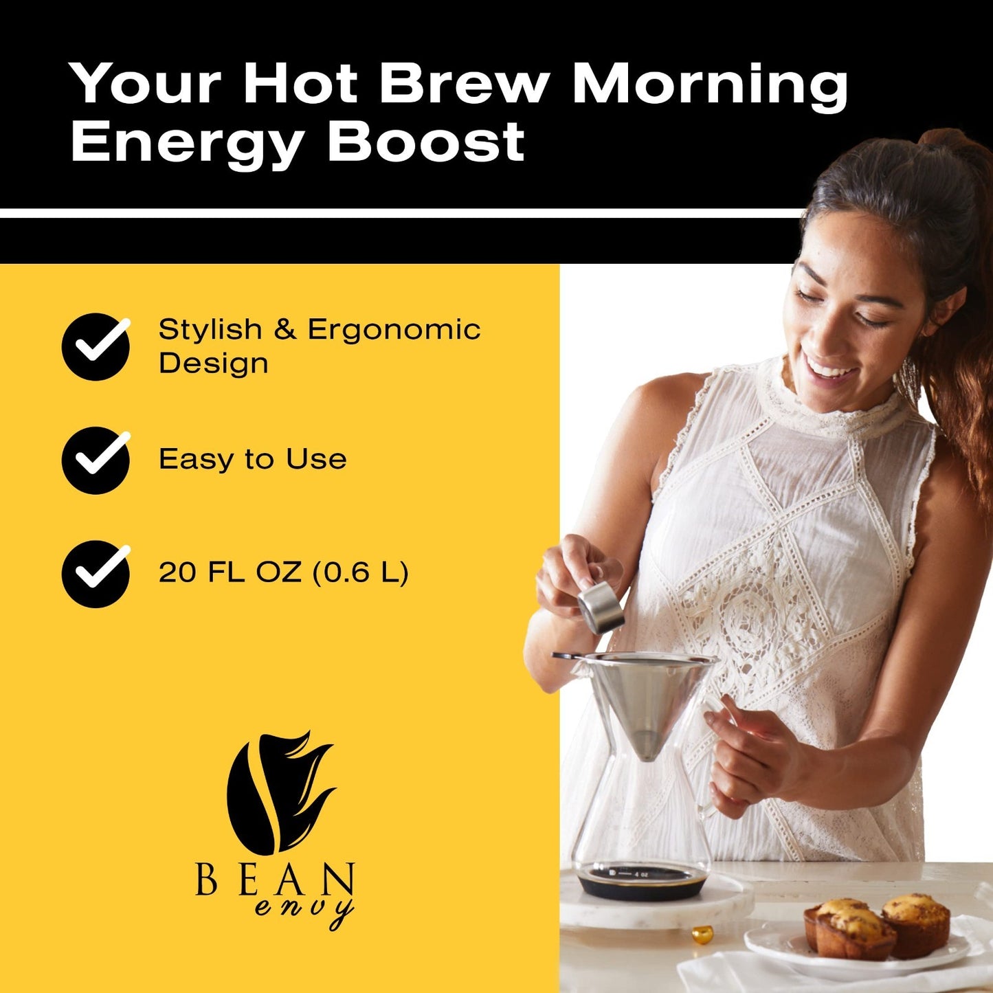 Optimized eBay Title:  "20 Oz Pour Over Coffee Maker - High-Heat Borosilicate G2