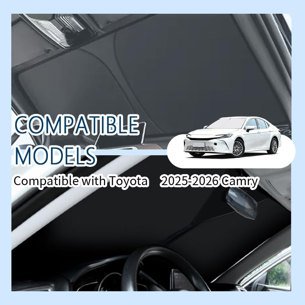 Car Windshield Sun Shade for 2025-2026 Toyota Camry, Foldable Oxford Cloth Cover3