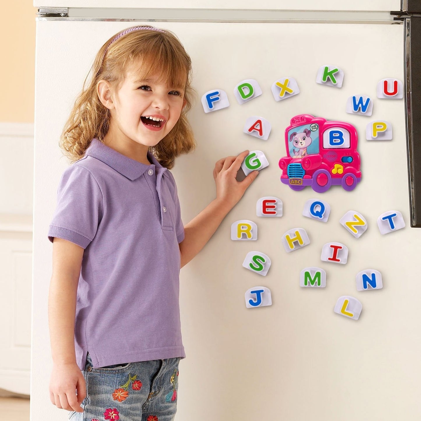 Magnetic Letter Set for Kids   Fridge Phonics Educational Toy, Pink Letters2