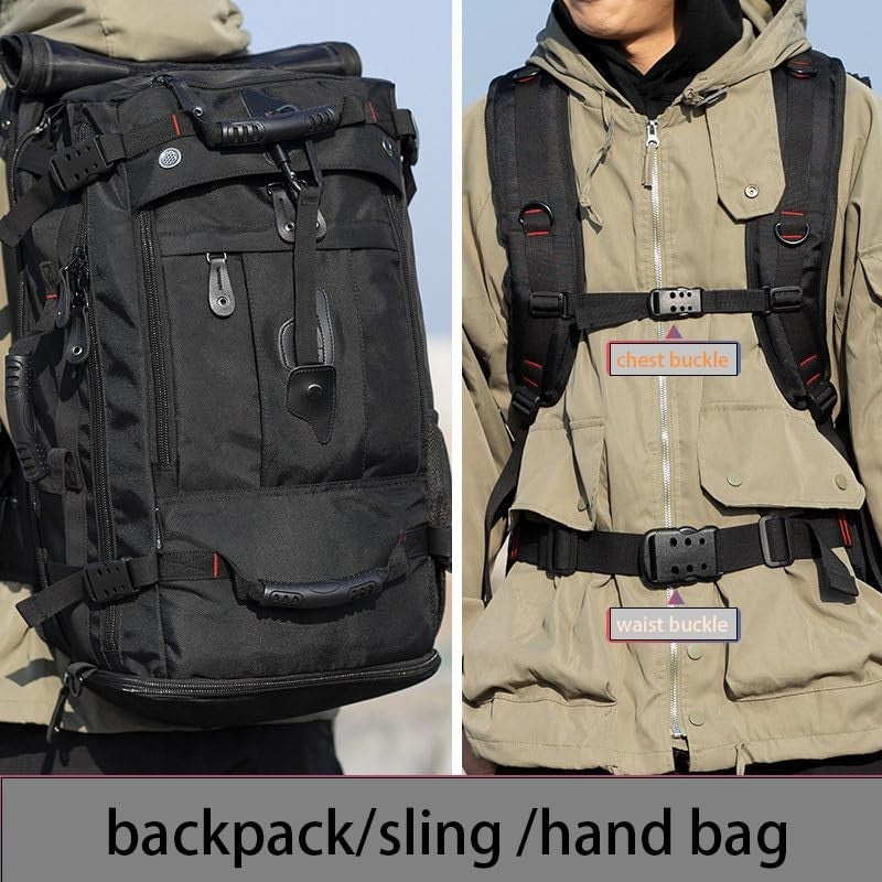 Large Capacity Travel Hiking Sports Backpack Duffle Bag 60L Convertible Laptop B3