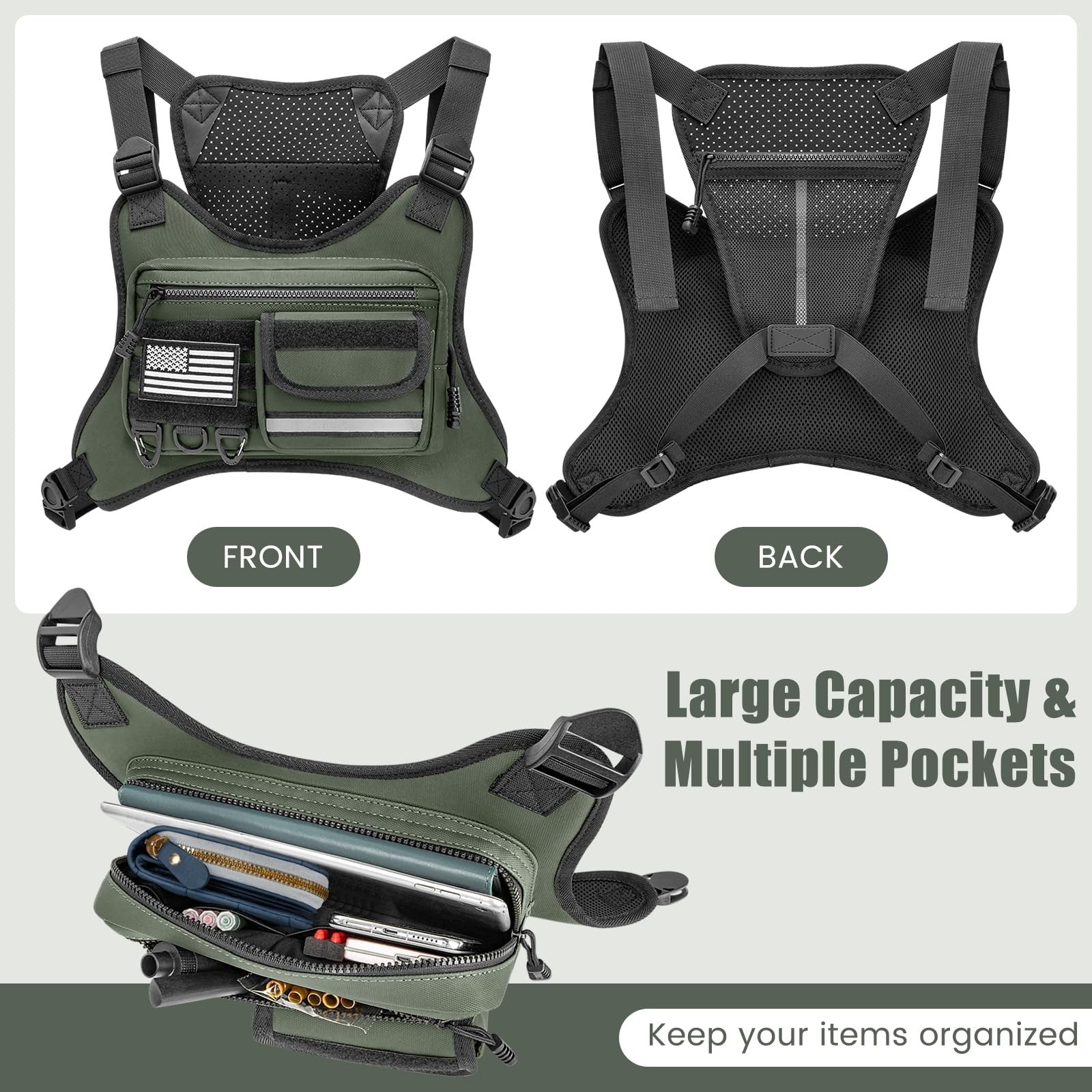 Optimized eBay Title:  "Versatile Chest Bag for Outdoor Sports - Running, Cycli6