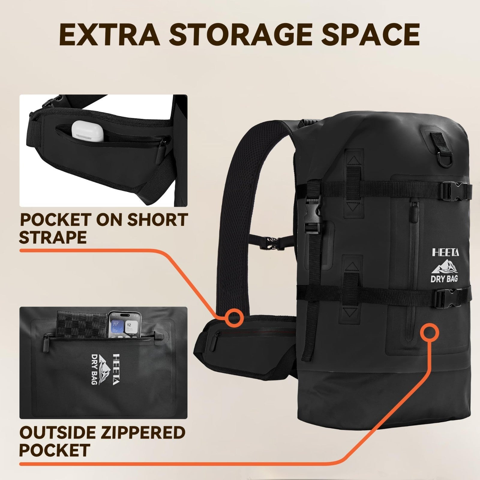 Waterproof 40L Dry Bag Backpack for Hiking, Kayaking, Travel & Camping Gear4