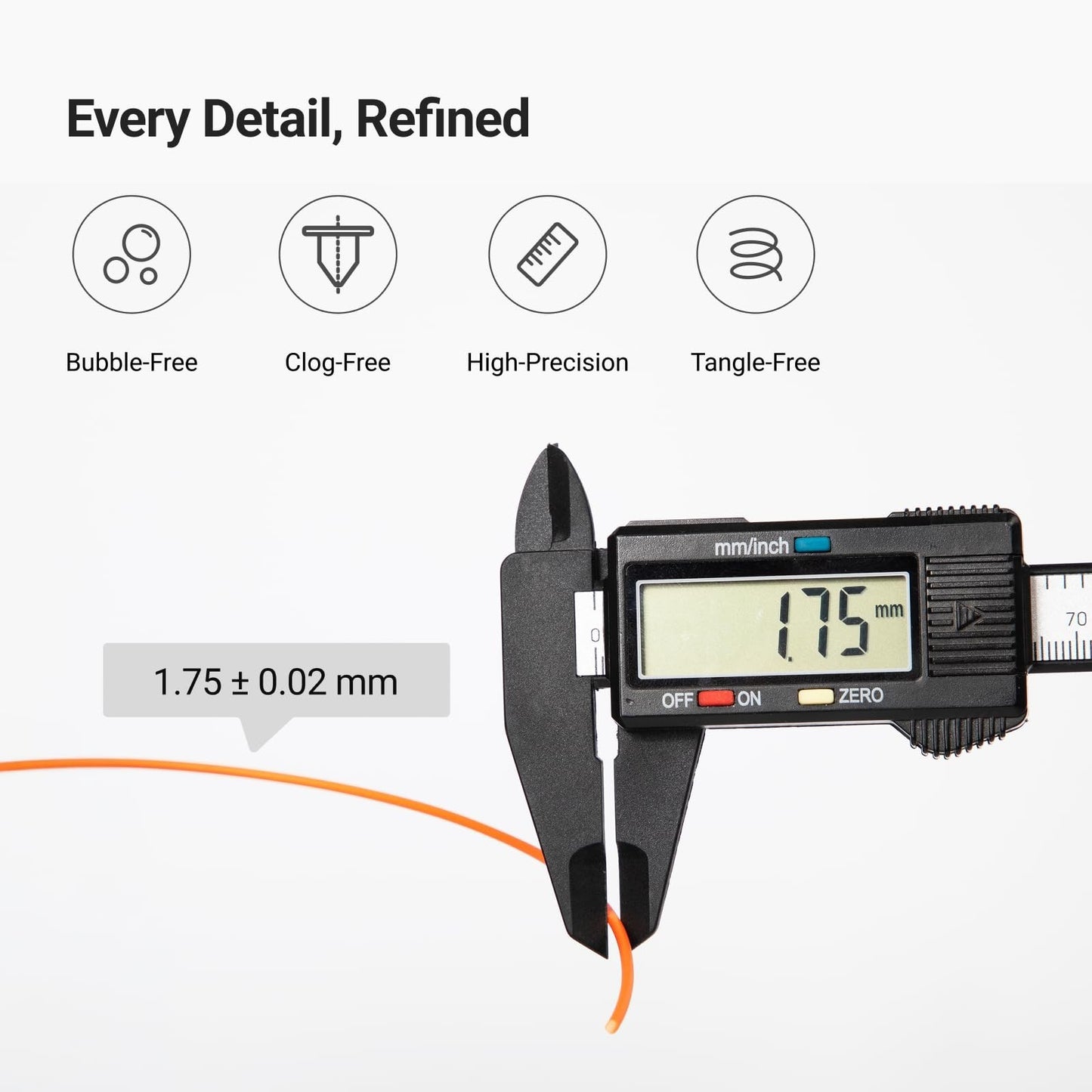 High-Speed 3D Printer PETG Filament 1.75mm, Moisture-Resistant, Tough & Accurate5