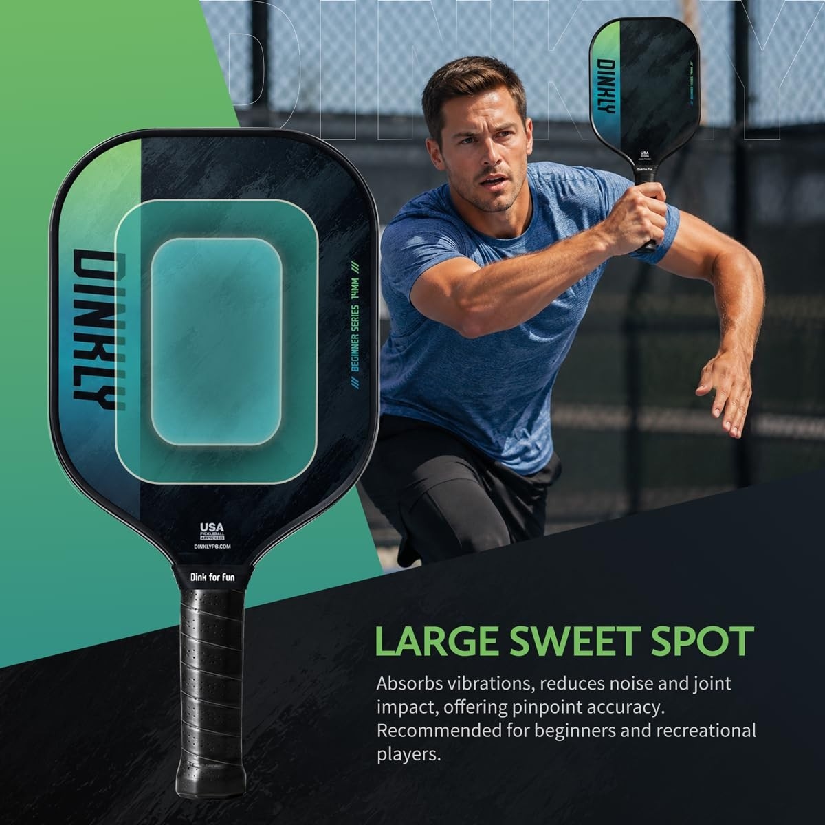 Pickleball Paddle Set of 2/4 - USAPA Approved Graphite/Fiberglass Rackets, Balls2