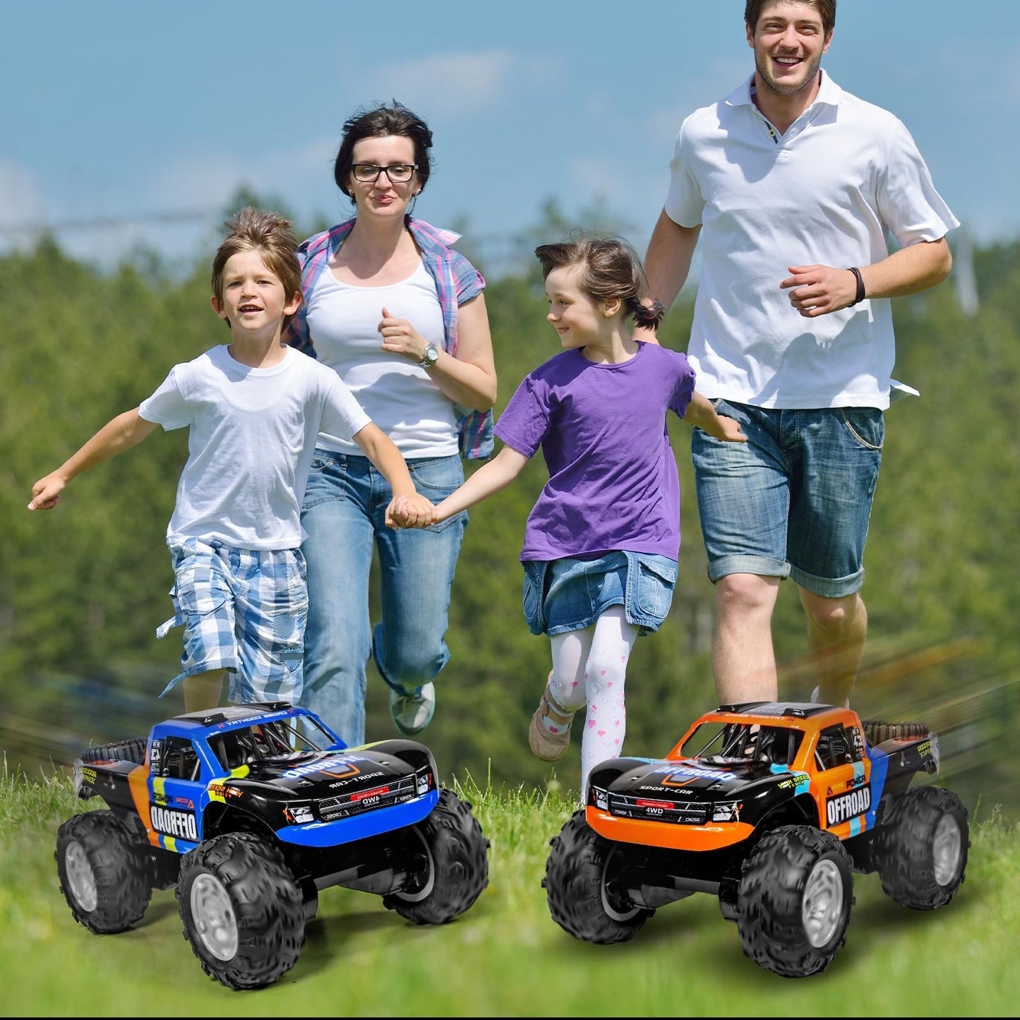 Amphibious Remote Control Car - Waterproof 1:12 RC Monster Truck, 60+ Min Play,1