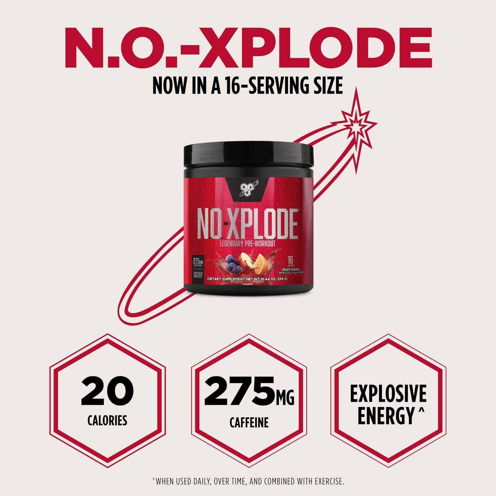 Pre Workout Powder with Creatine & Beta-Alanine, Fruit Punch, 16 Servings - Ener3