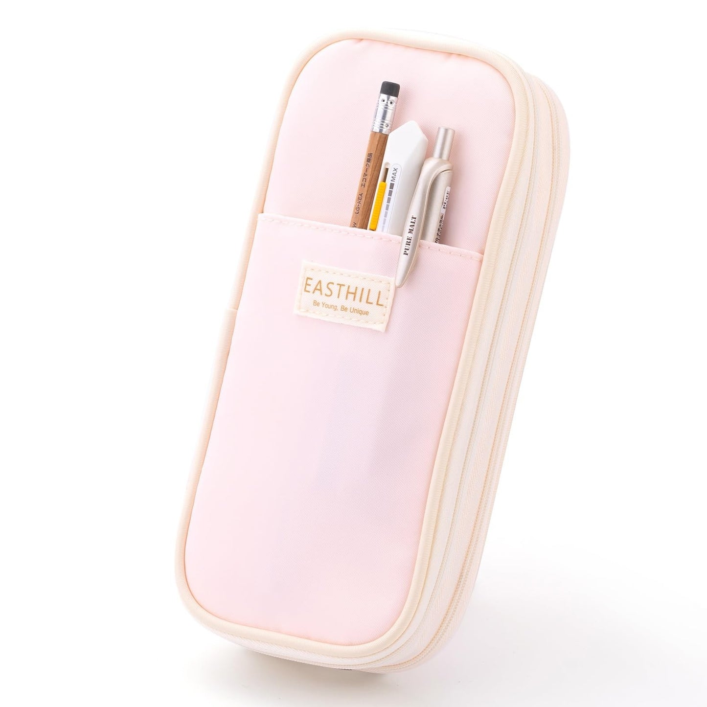 Large Capacity Pencil Case   Stylish Pink Pencil Pouch for School & Office Suppl1