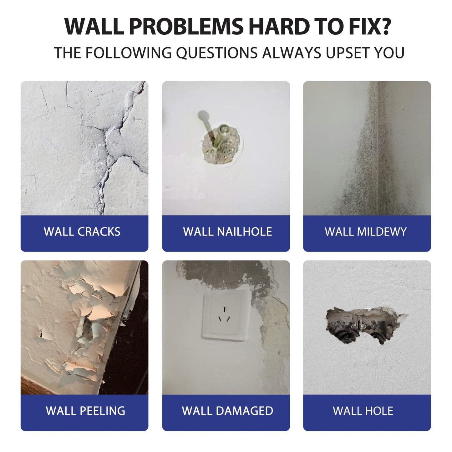 Wall Repair Kit 3 Pack   Spackle Mending Agent with Scraper, Sandpaper & Patches2