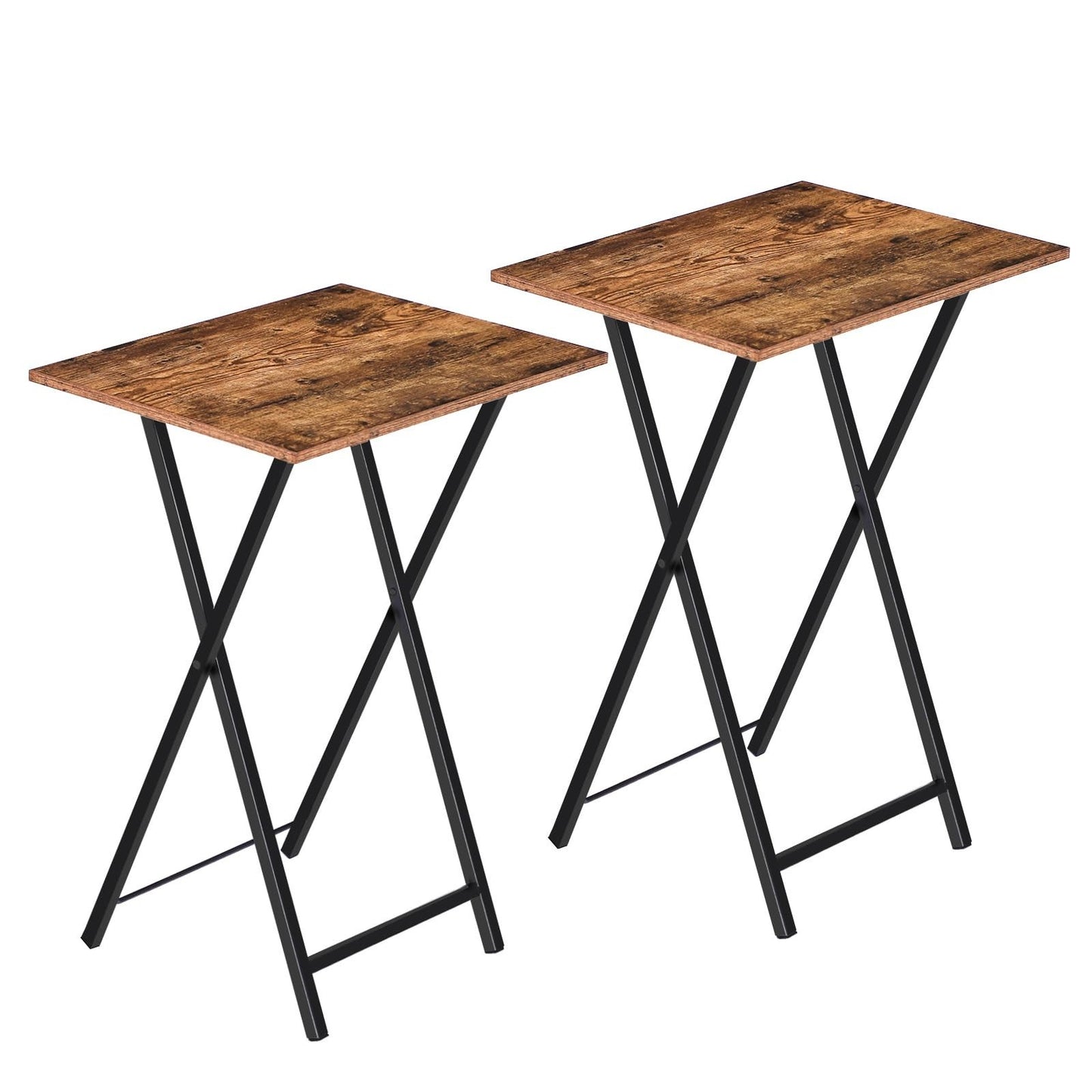 Folding TV Tray Tables Set of 2 - Space-Saving Snack Tables for Small Spaces1