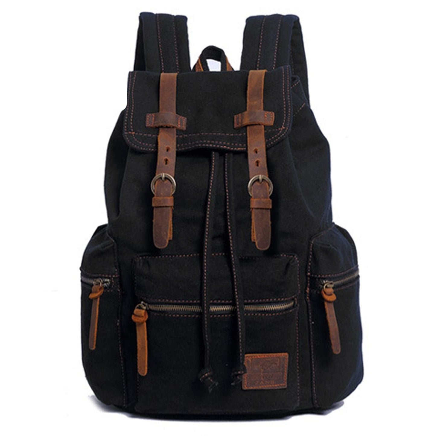 High Capacity Vintage Canvas Backpack for School & Travel   Fits 12 15.6" Laptop1