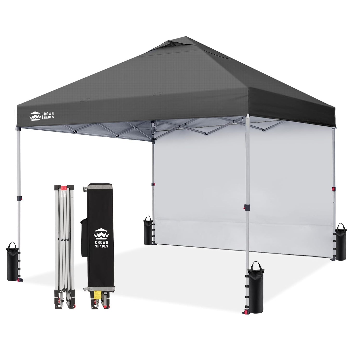 10x10 Pop Up Canopy Tent with Side Wall, Easy Setup Outdoor Gazebo, Sun Shade fo1