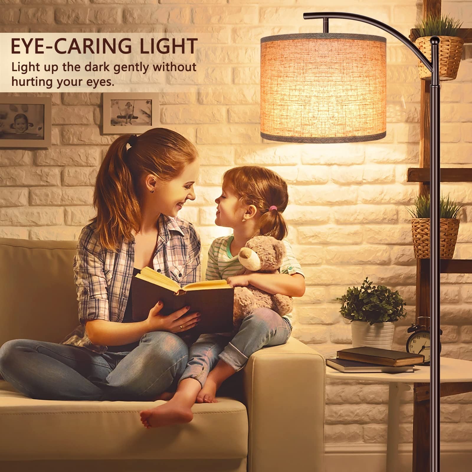 Industrial LED Floor Lamp   Tall Standing Light for Living Room, Bedroom, Office5