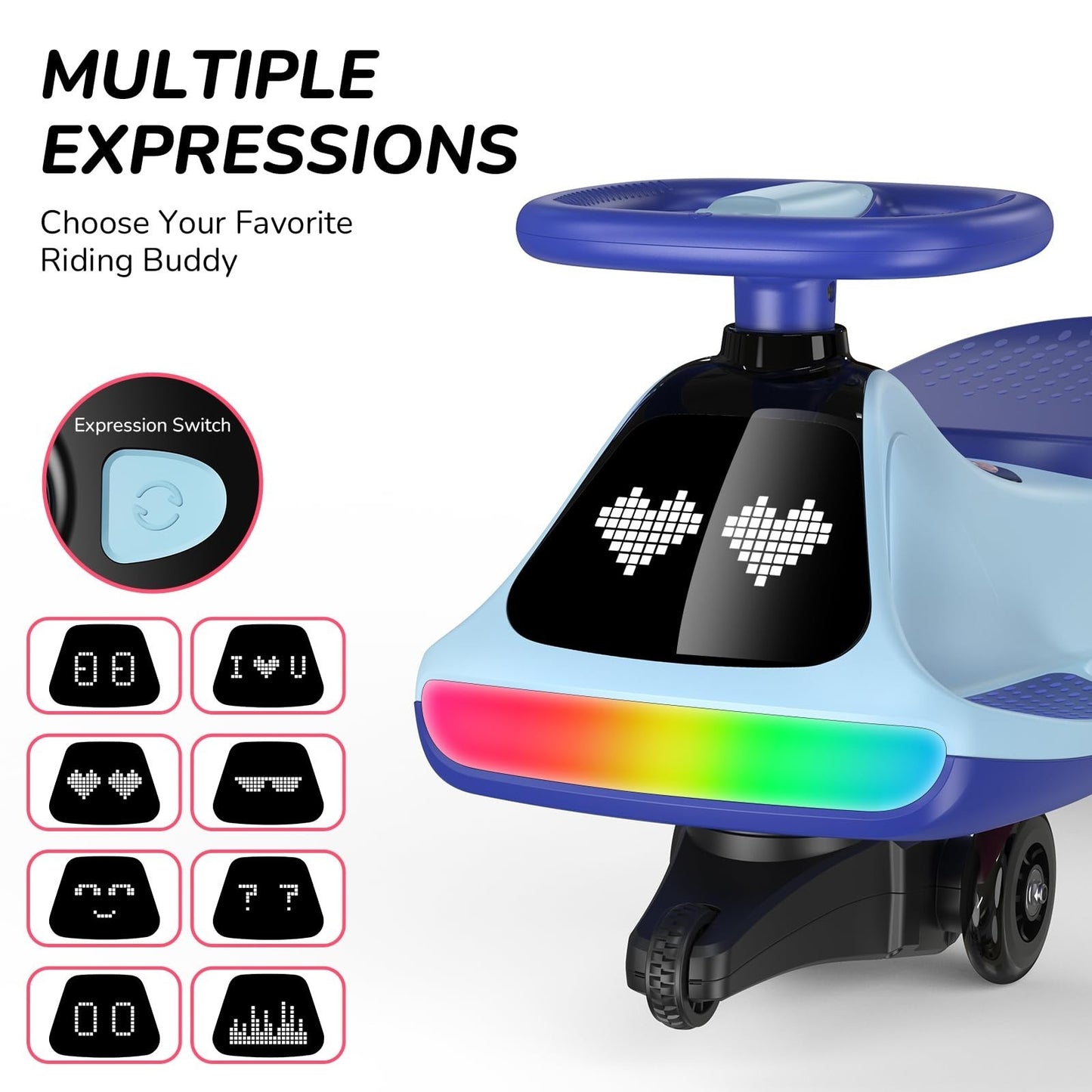 12V Electric Wiggle Car for Kids - Fun Ride-On Toy, Birthday Gift for Ages 3+4