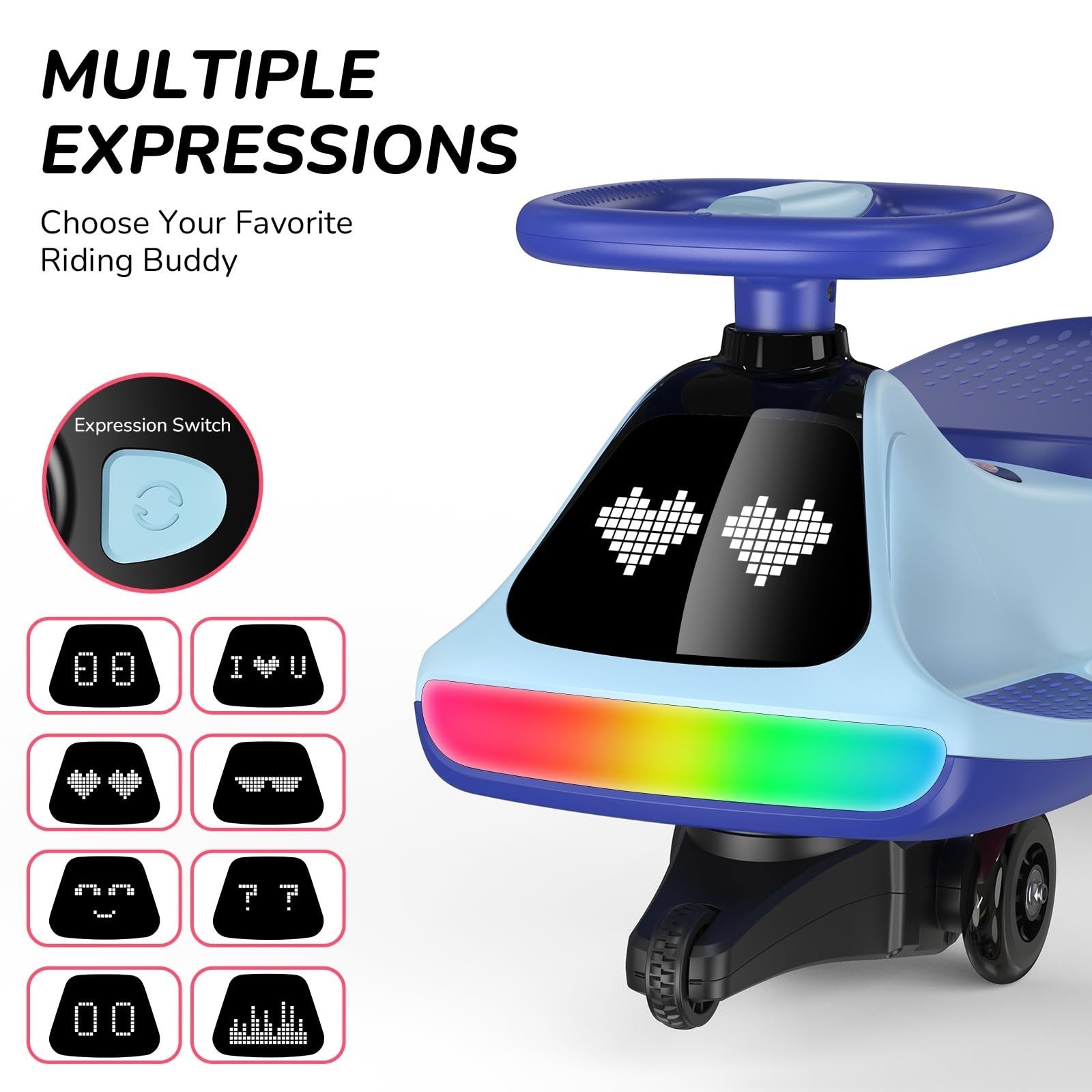 12V Electric Wiggle Car for Kids - Fun Ride-On Toy, Birthday Gift for Ages 3+4