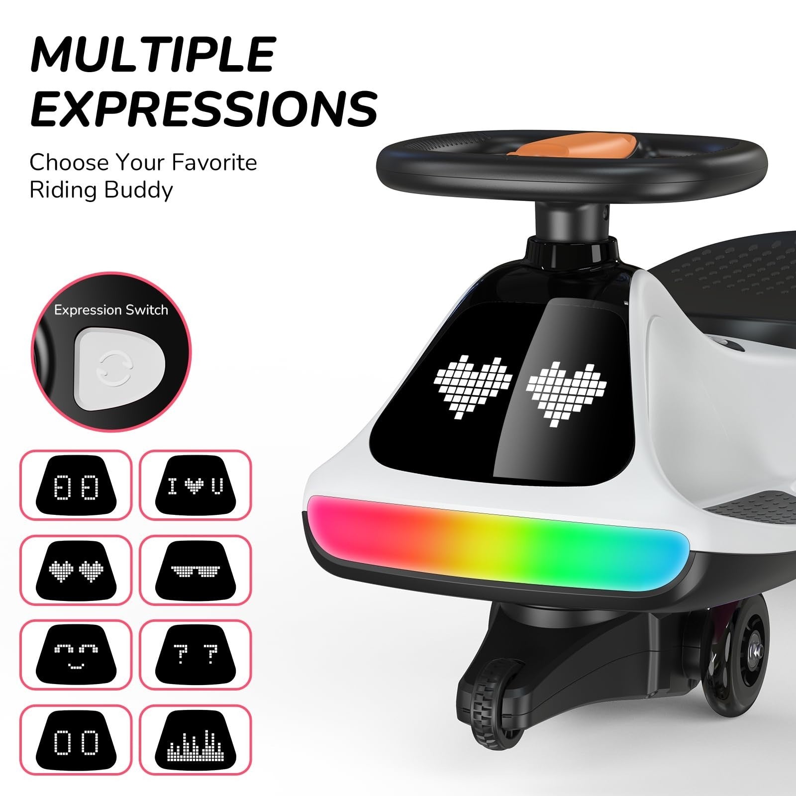 12V Electric Wiggle Car for Kids - Fun Ride-On Toy, Birthday Gift for Ages 3+4