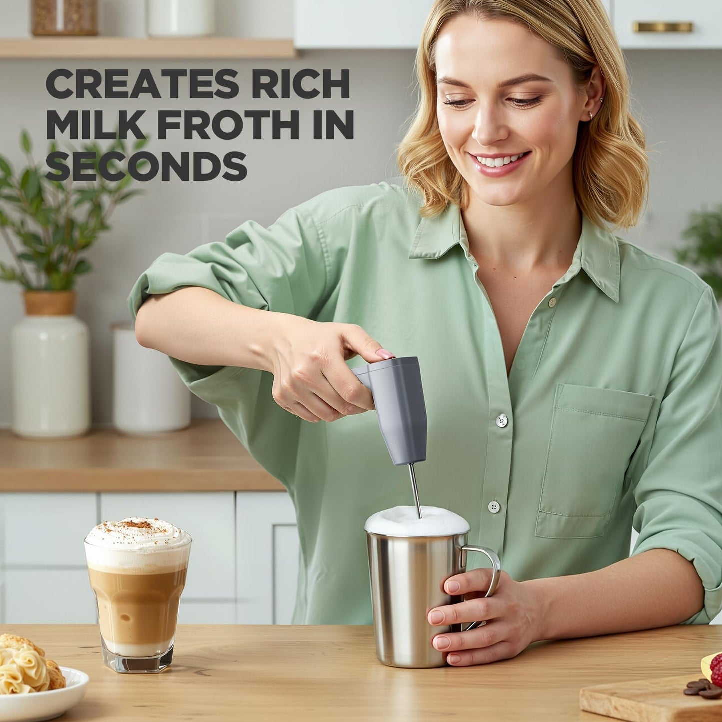 Single Serve Coffee Maker with Milk Frother, 40oz Tank, 6 Brew Sizes, BPA Free2