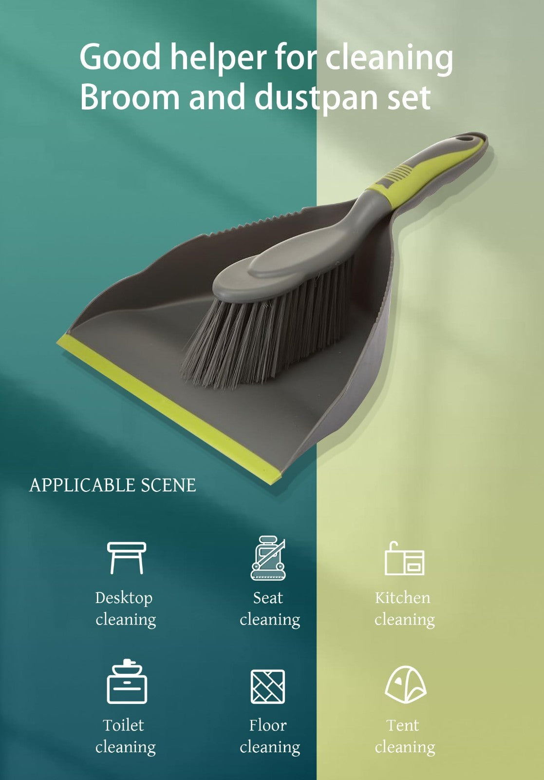 Dustpan and Brush Set - Handheld Broom for Kitchen, Floors, Tables, Pet Cages7