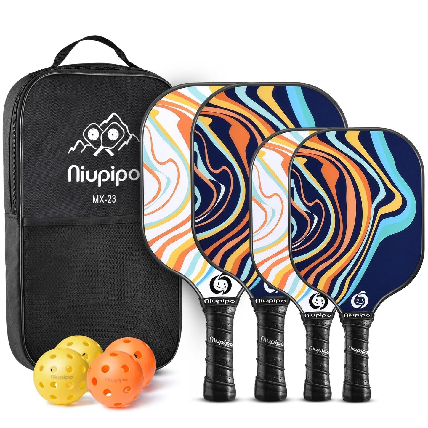 Pickleball Paddle Set of 2 or 4 - USAPA Approved, Lightweight Fiberglass Paddles1