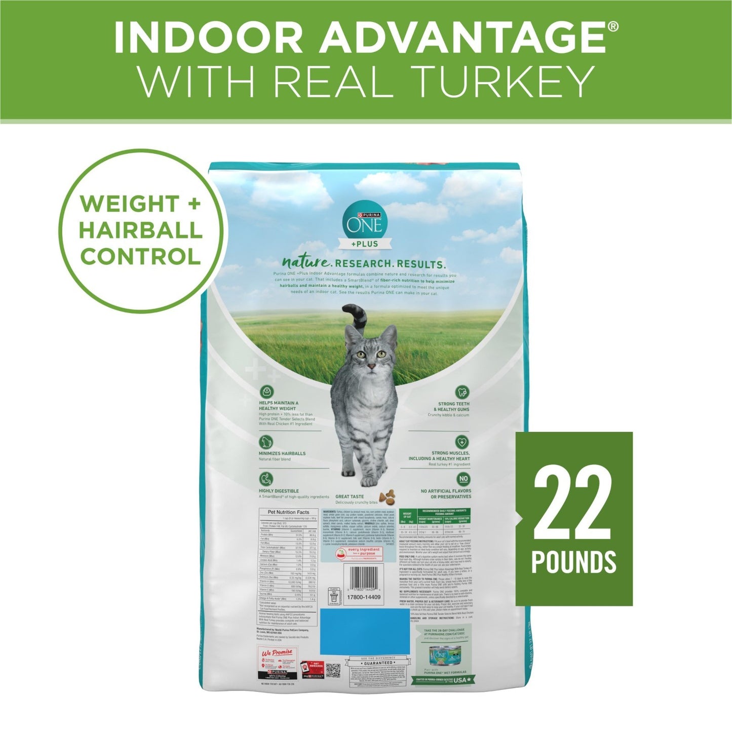 Indoor Advantage Weight Control Dry Cat Food, 22 lb   Healthy Nutrition for Cats8