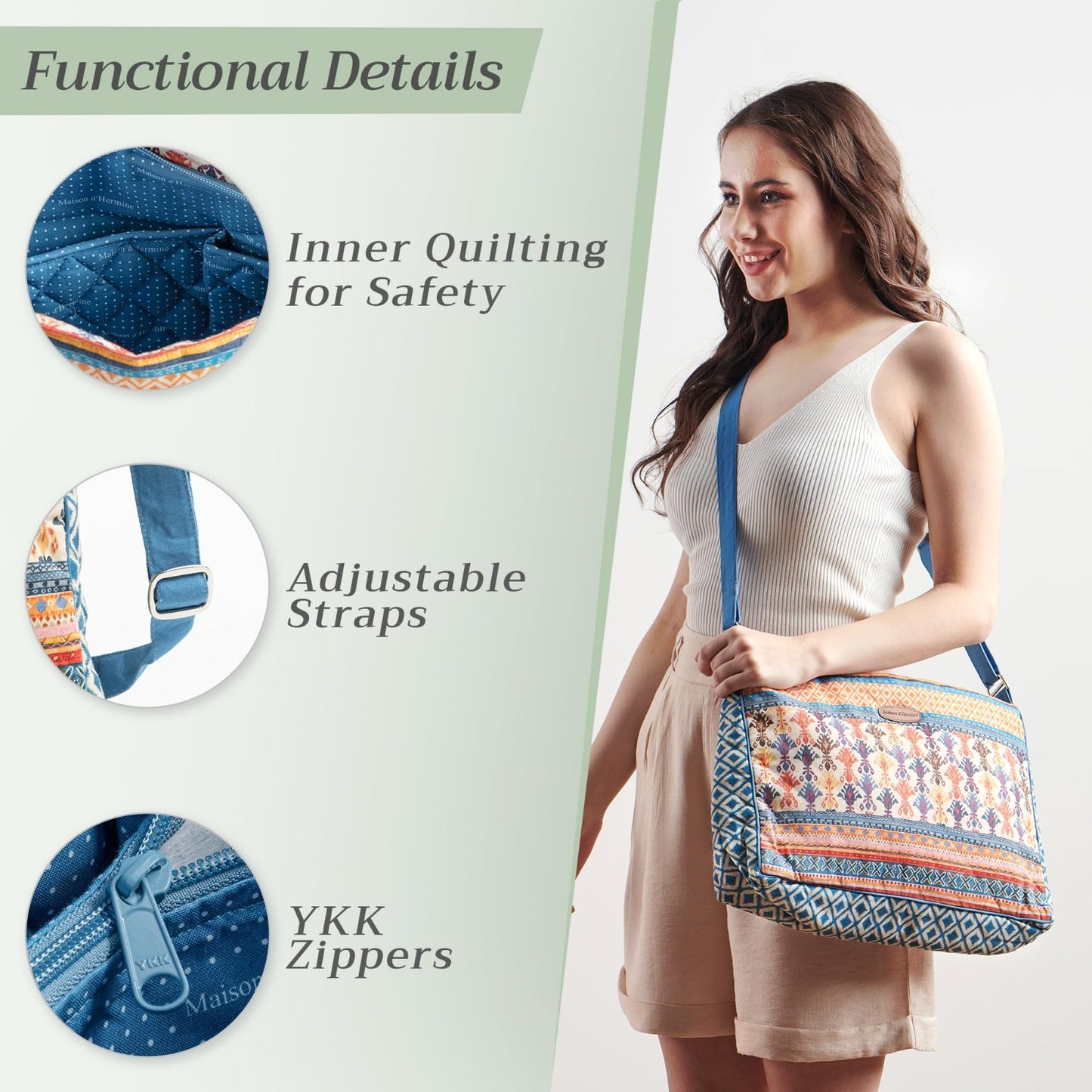 Stylish Cotton Shoulder Bag for Women   Versatile Handbag, Perfect for Everyday2