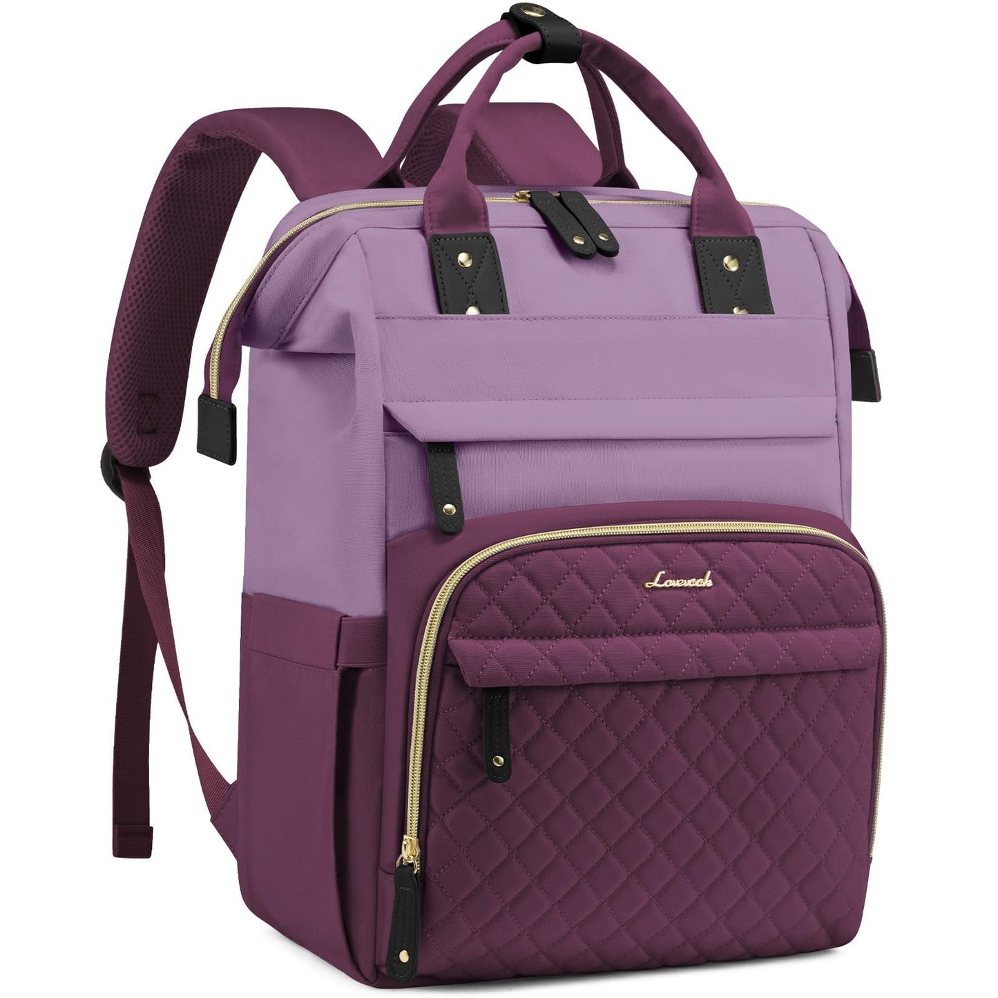 Waterproof Laptop Backpack for Women, 15.6" Travel Bag, Nurse & Teacher Purse, C1