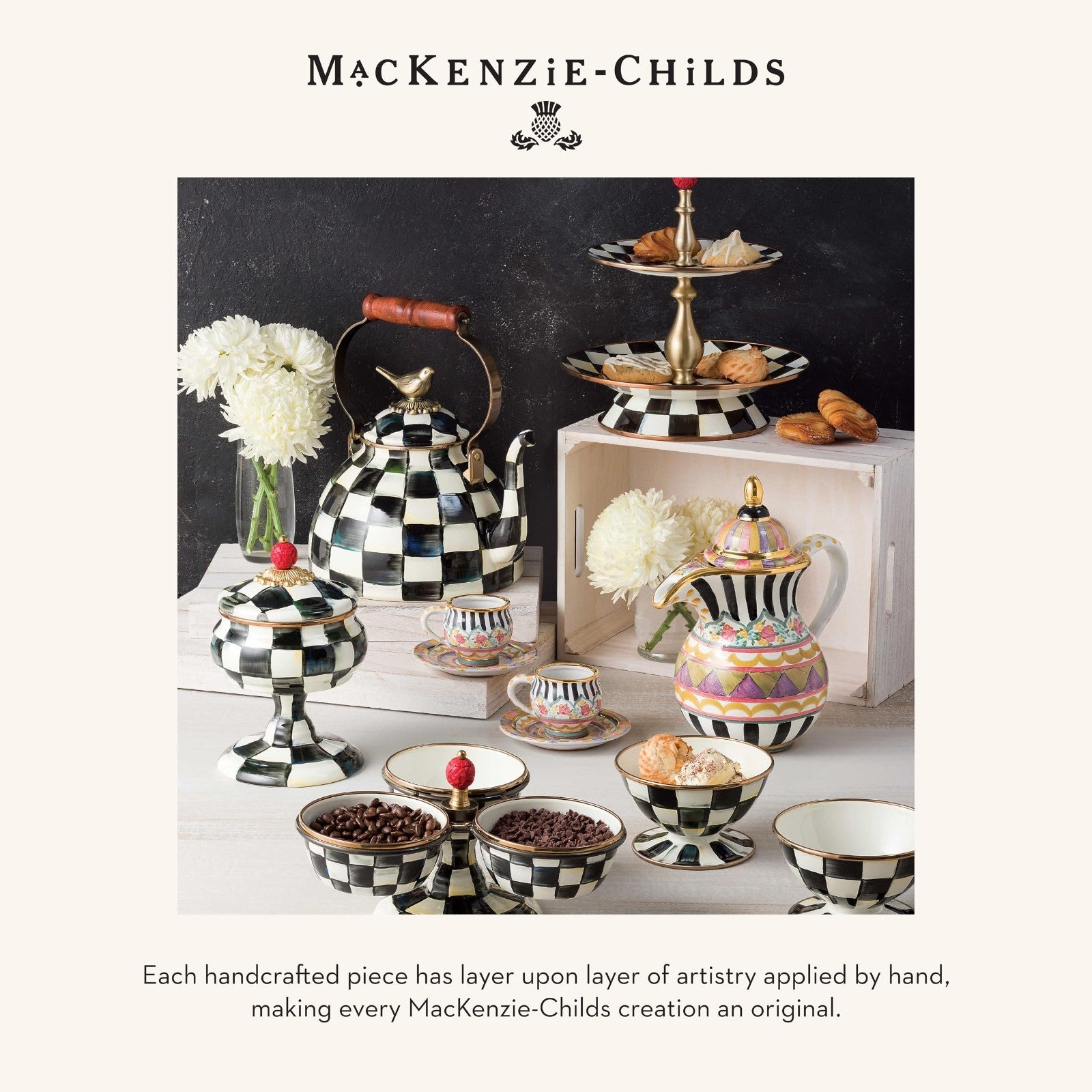 Checkered Enamel Napkin Holder for Kitchen, Black & White Table Decor, Counterto5