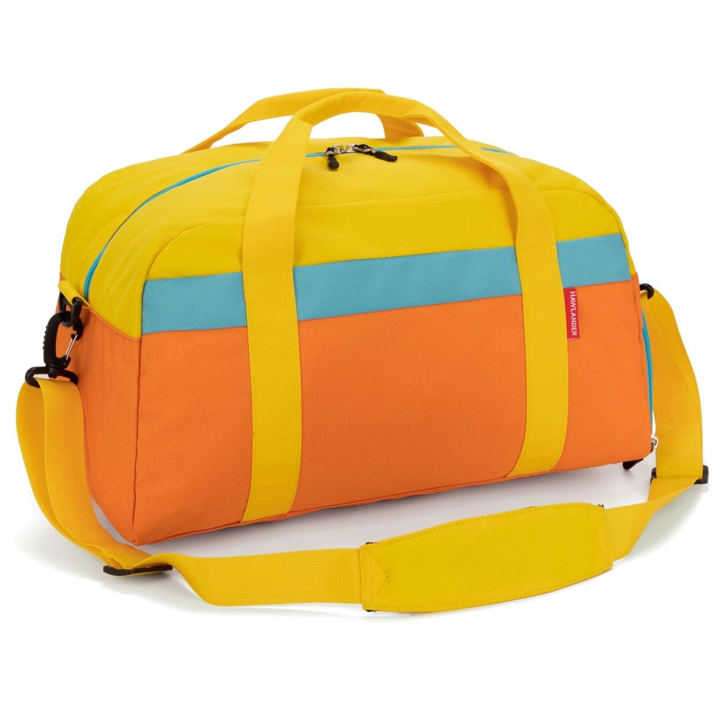 18" Kids Duffle Bag for Boys & Girls - Orange Travel Bag for Sports, Weekend & S2
