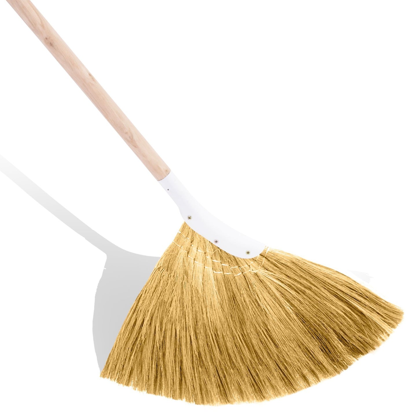 Natural Indoor Grass Broom - Long Handle Broom for Home, Garage, Office & Kitche1
