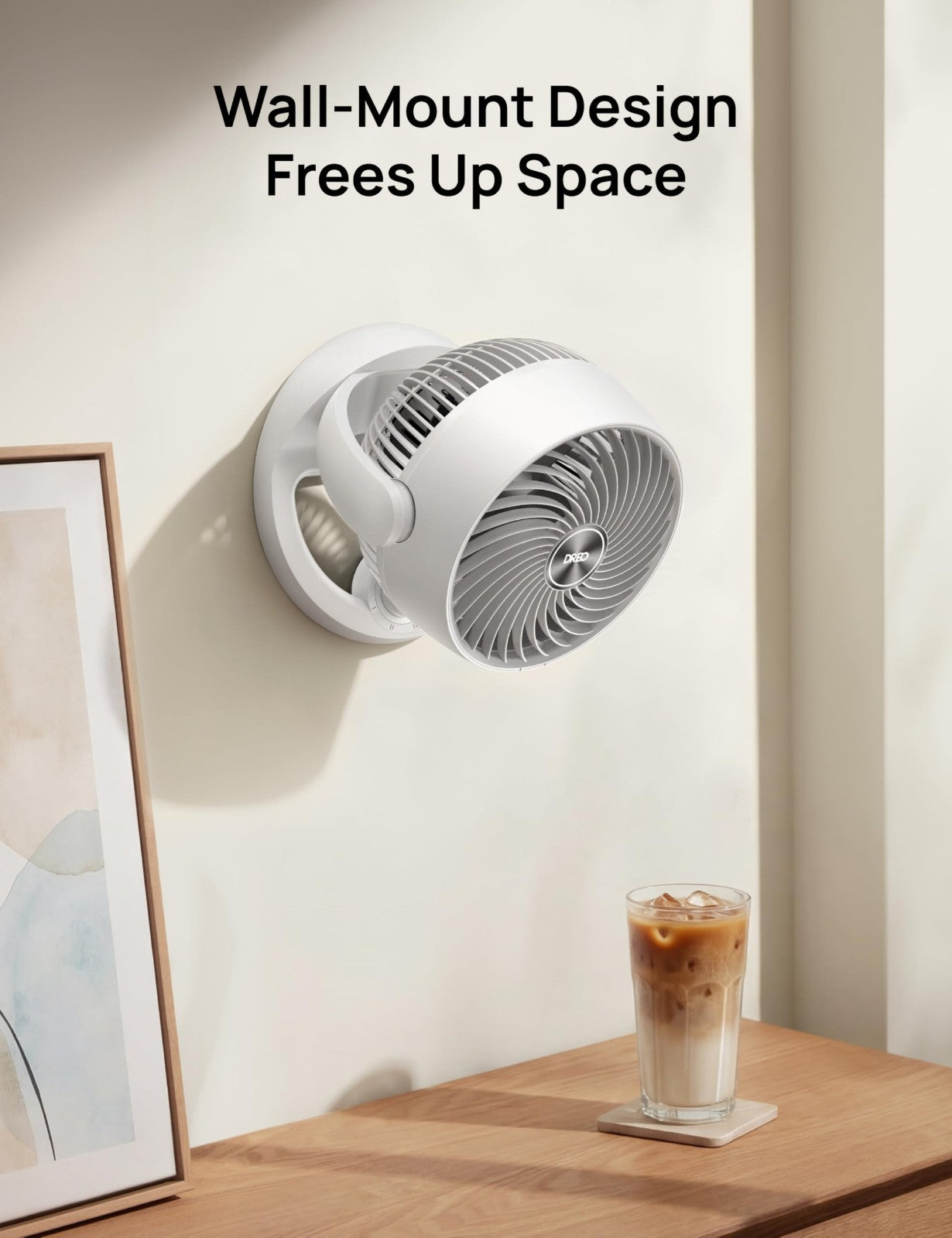 12" Quiet Table Fan   70ft Airflow, 120° Tilt, 3 Speeds, Desktop Circulator for8