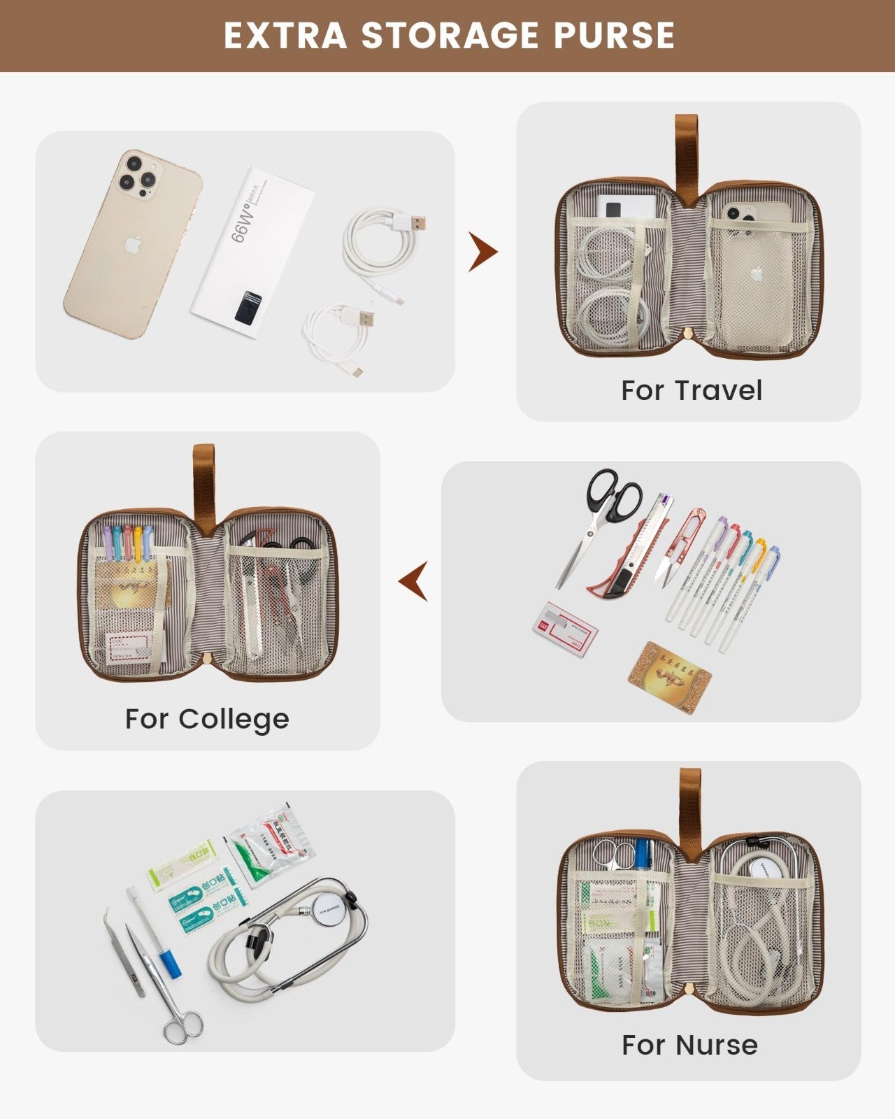 Stylish 15.6" Laptop Backpack for Women, USB Port, Waterproof Travel Bag, Organi6
