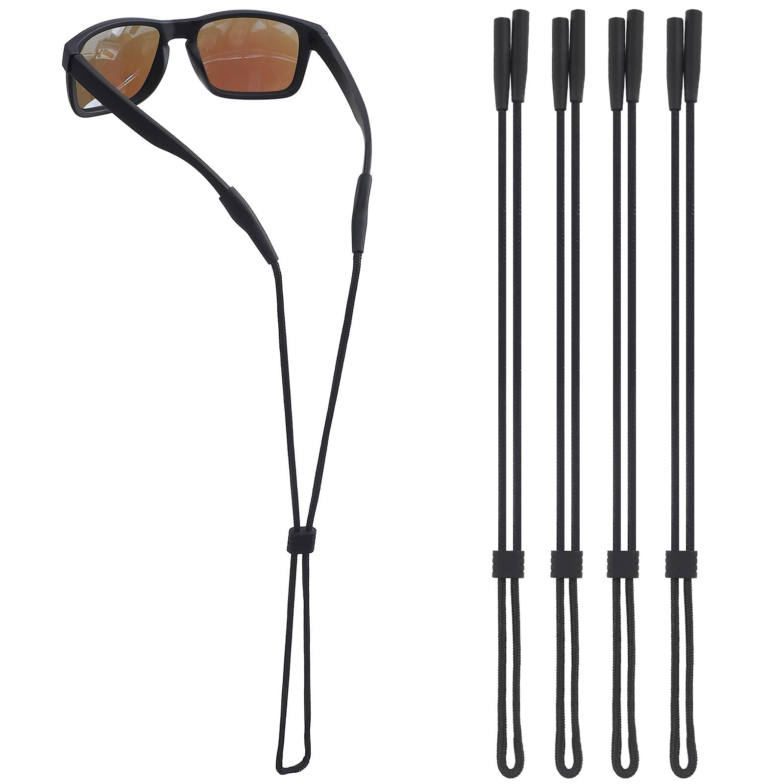 Eyewear Holder Strap - Sunglasses Cords for Men, Women & Kids - 4 PCS Black Lany1