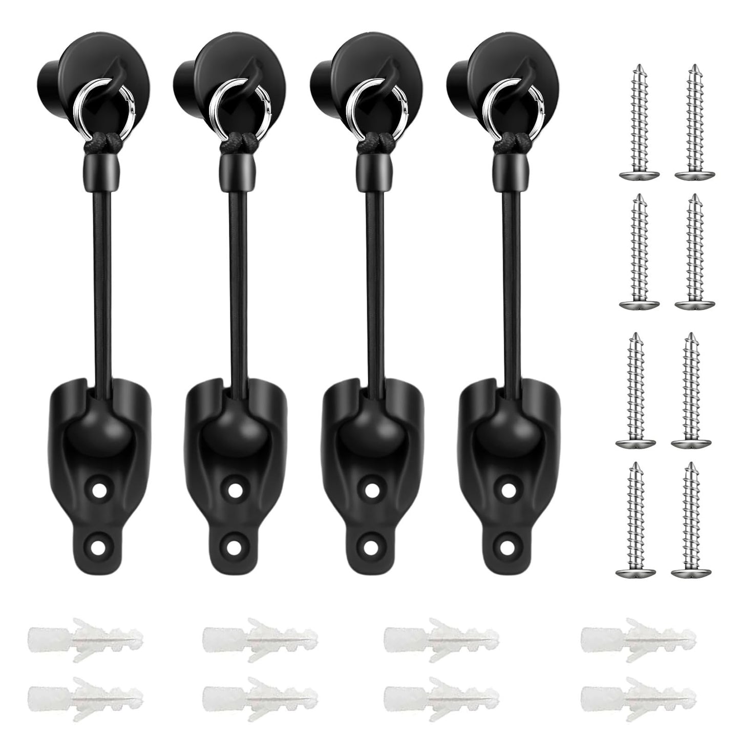 Replacement Parts for Outdoor Roller Shades - Bungee Kit & End Cap Tie Downs (2,1