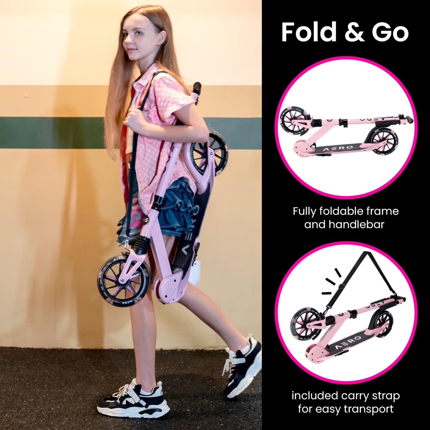 Big Wheel Kick Scooter for Kids, Teens & Adults - Adjustable Height, Smooth Ride4