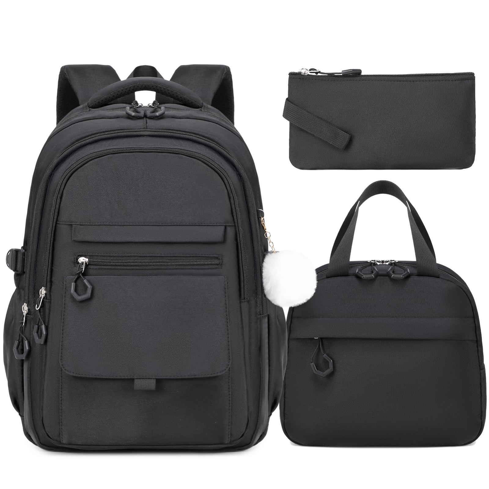 Girls Backpack Set with Lunch Box & Pencil Case   Stylish School Bag for Kids1