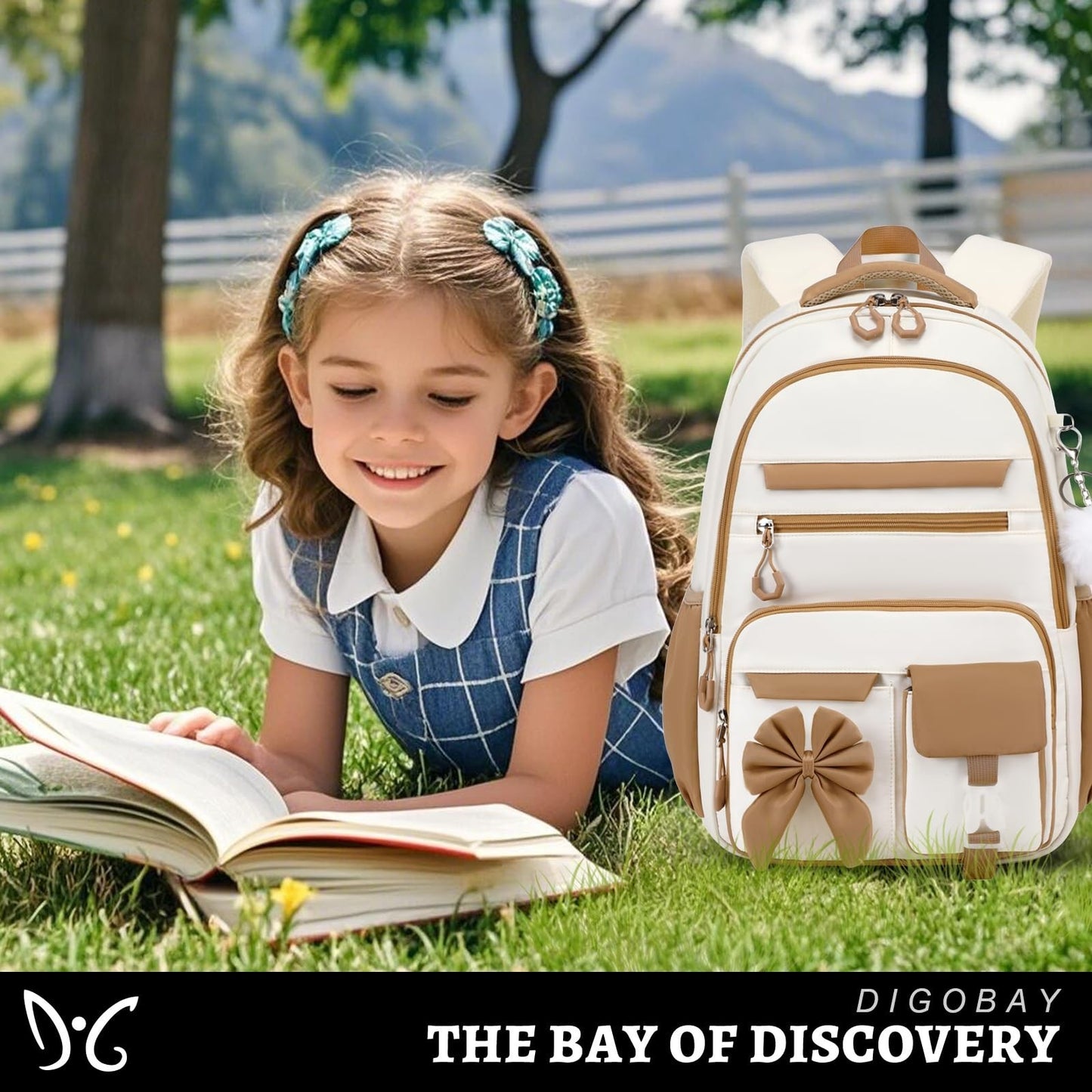Cute Girls Backpack Set with Lunch Bag & Pencil Case   Stylish School Bag for Ki2