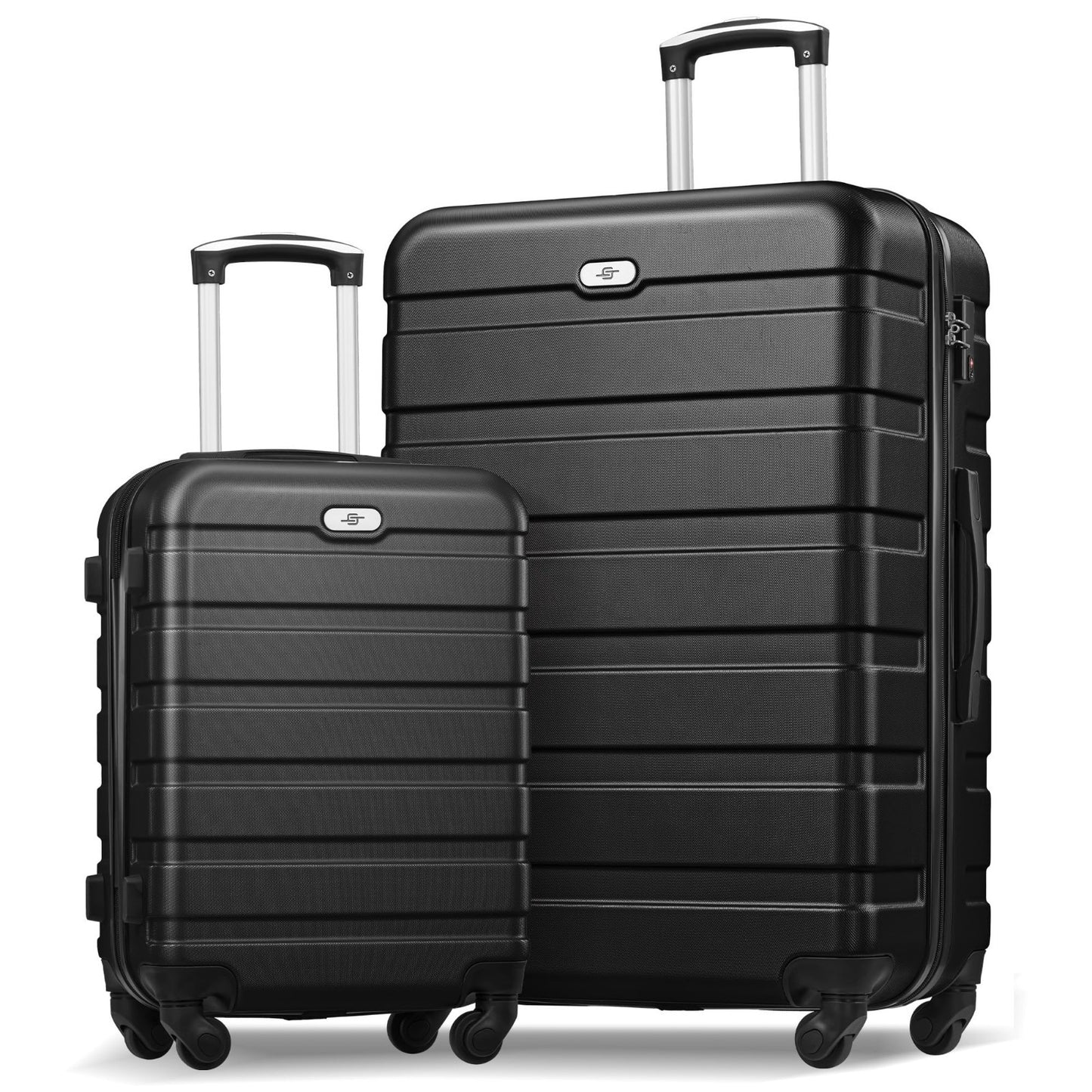 2-Piece Hard Shell Luggage Set with Spinner Wheels, TSA Lock, 20" & 28" Carry-On0
