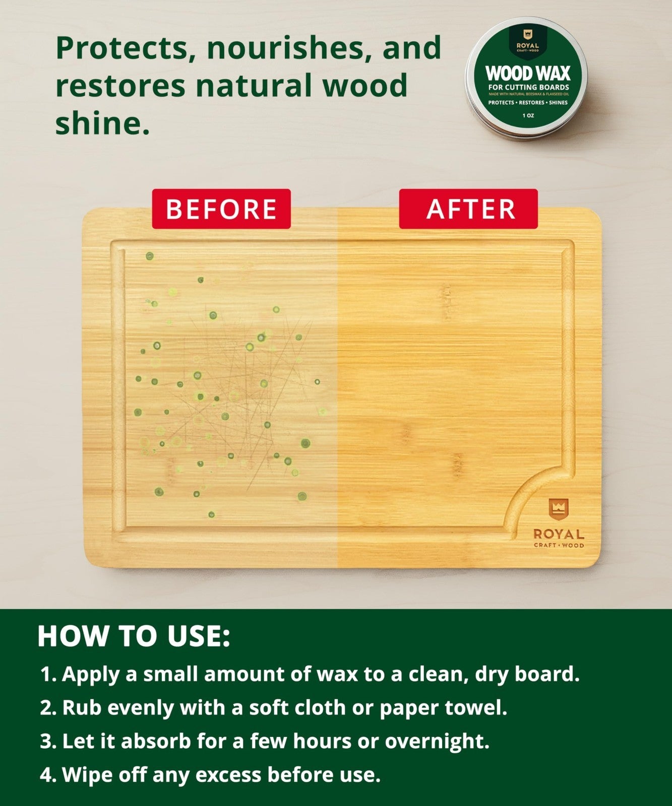 Wooden Cutting Boards Set   Bamboo Meal Prep & Serving Board with Juice Groove &6