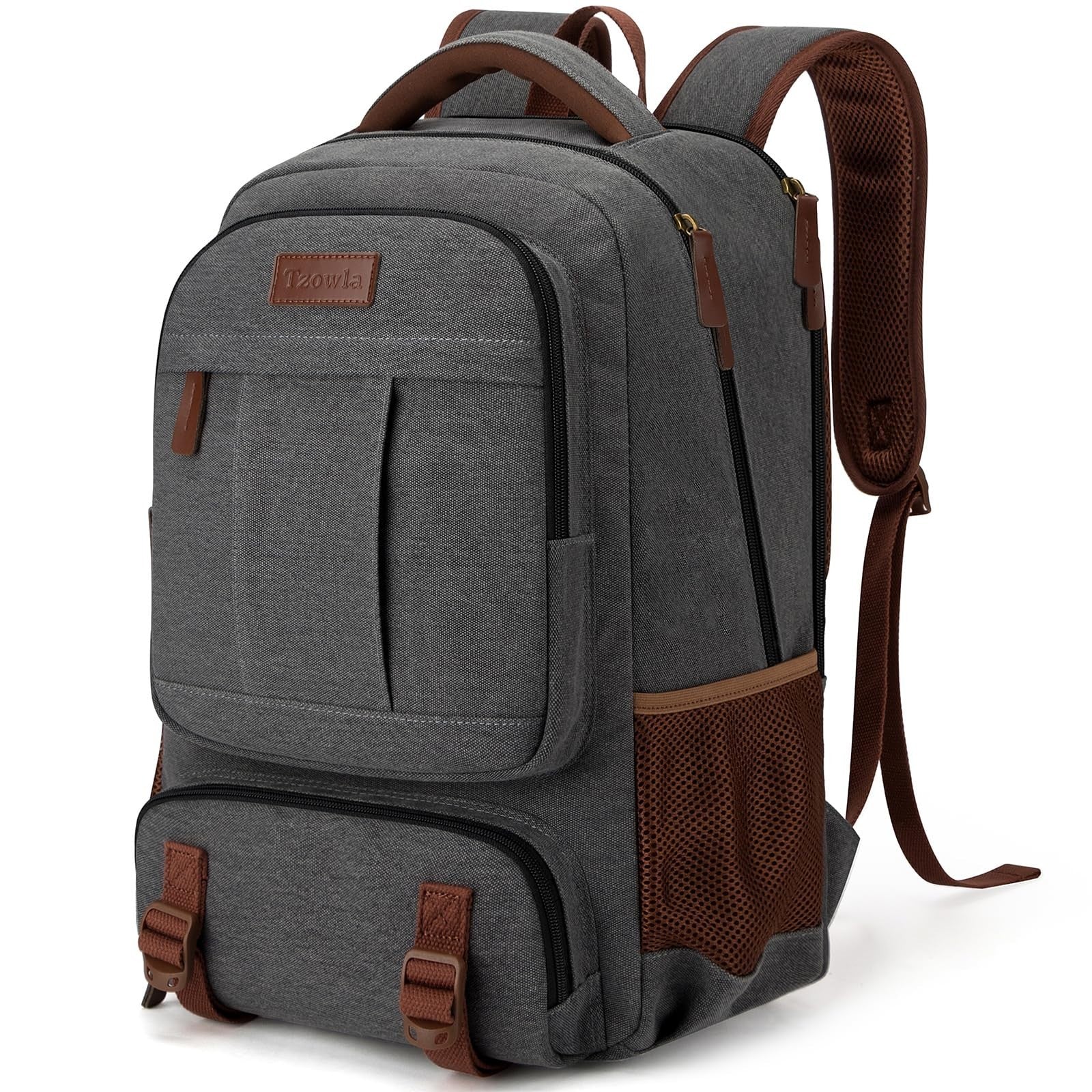 Large Capacity Canvas Laptop Backpack for Men & Women, Fits 17.3" Laptop, Travel1