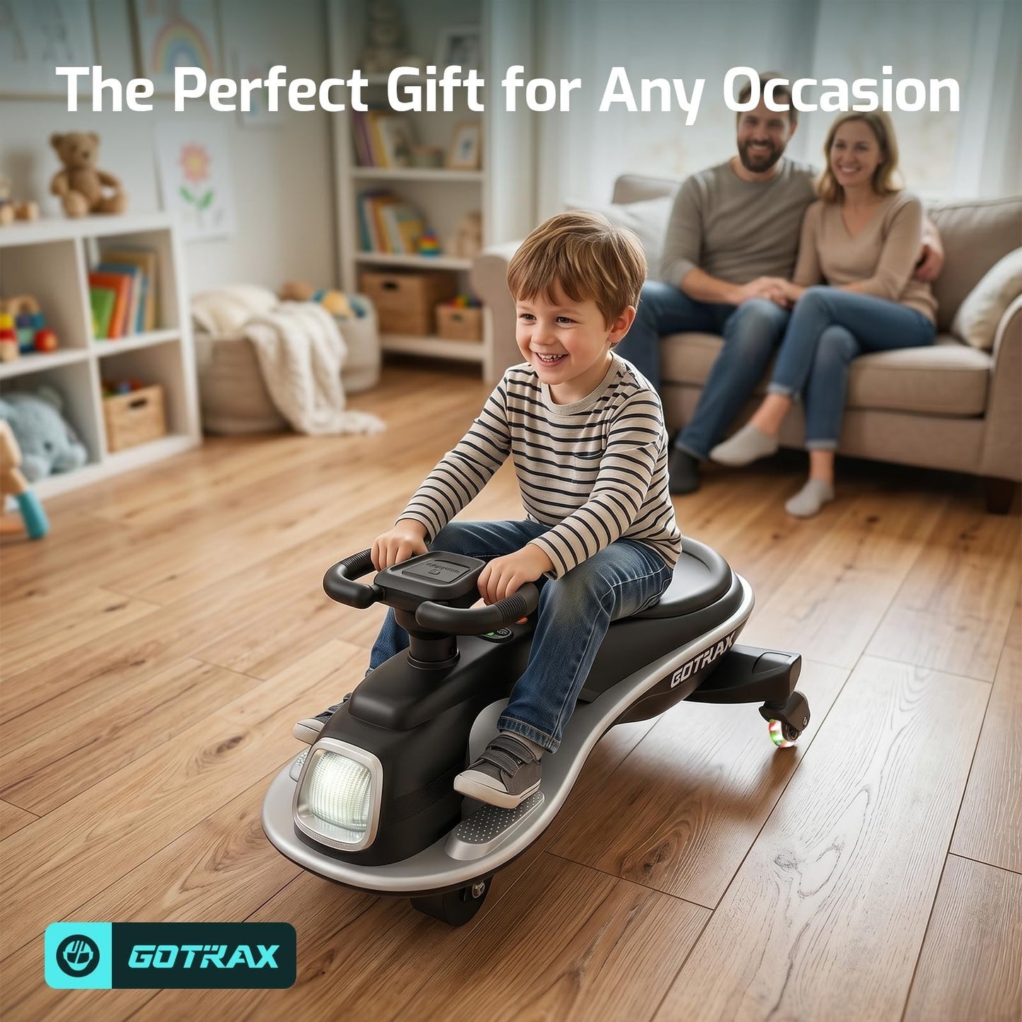 Electric Wiggle Car for Kids 3-8, 12V Battery, Bluetooth, 120 Min Ride Time7