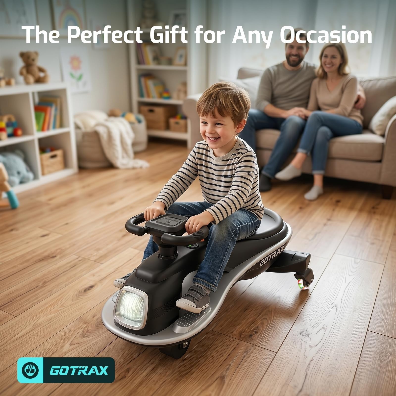 Electric Wiggle Car for Kids 3-8, 12V Battery, Bluetooth, 120 Min Ride Time7