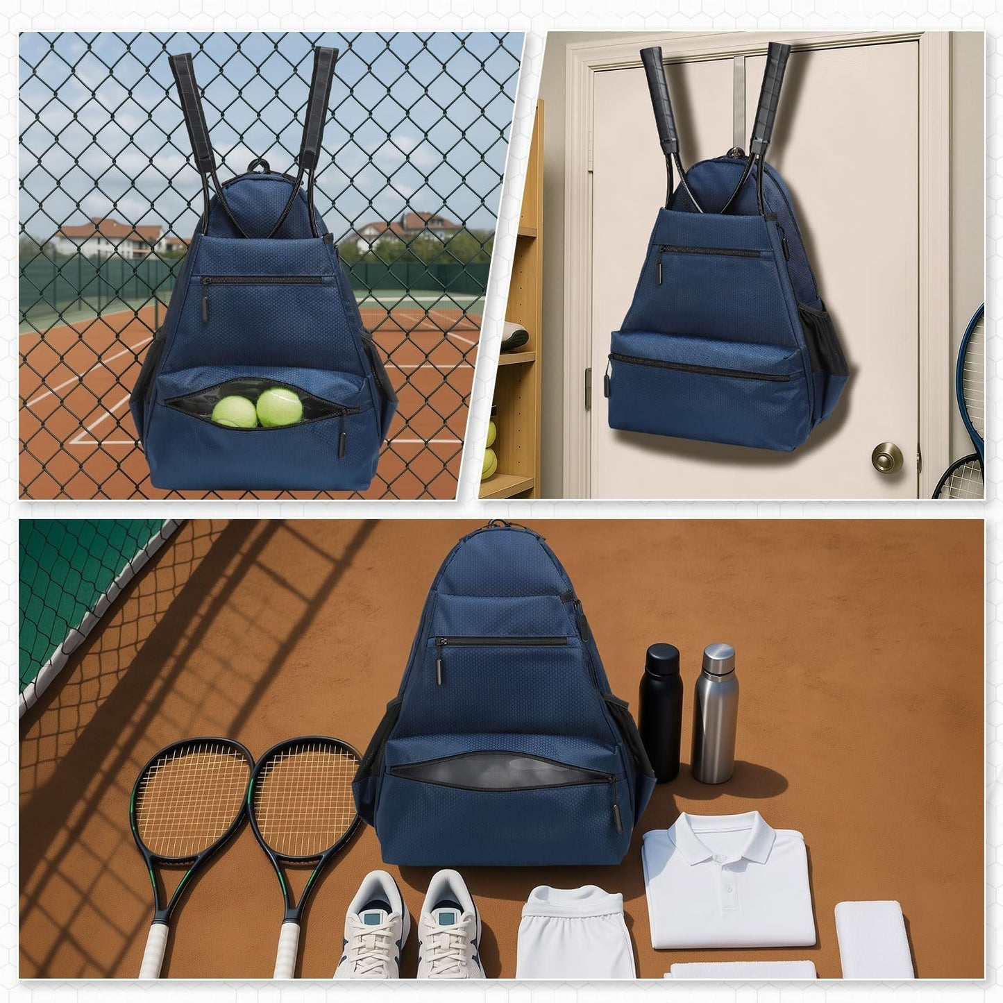 Optimized eBay Title:  Waterproof Tennis Backpack with Shoe Compartment, Wet/Dr2