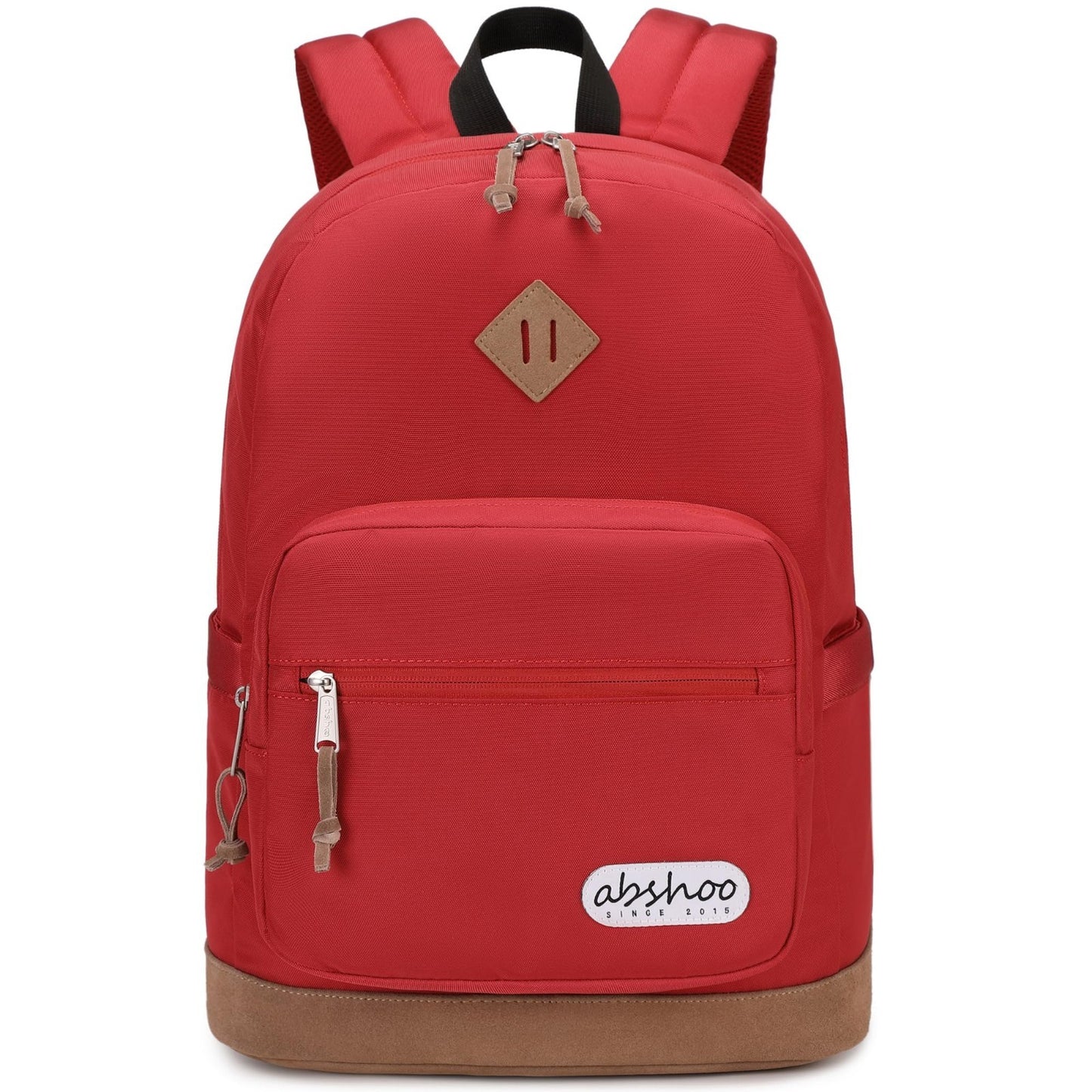 Classic School Backpack, College Bookbag for Teens, Casual Daypack   Red1