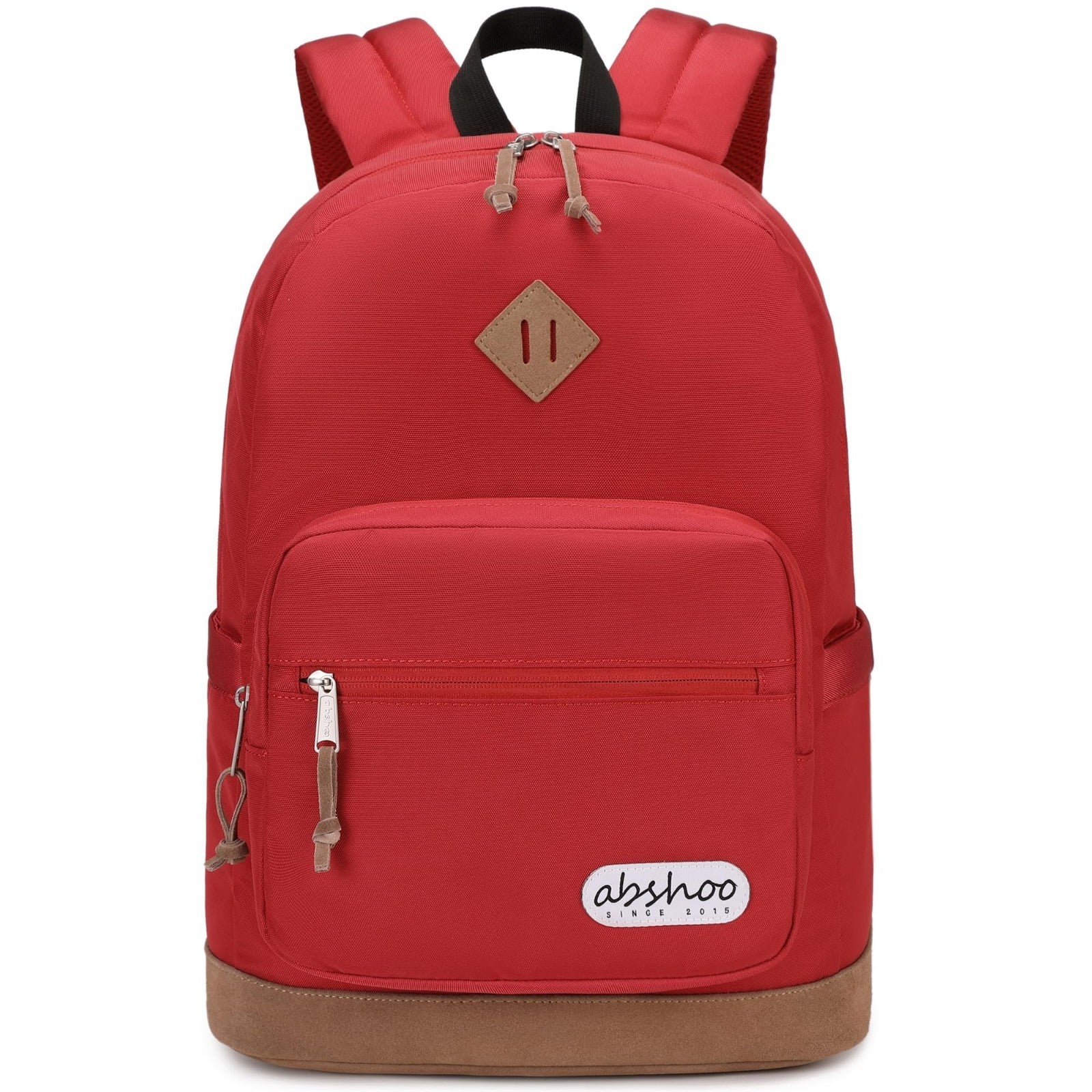 Classic School Backpack, College Bookbag for Teens, Casual Daypack   Red1