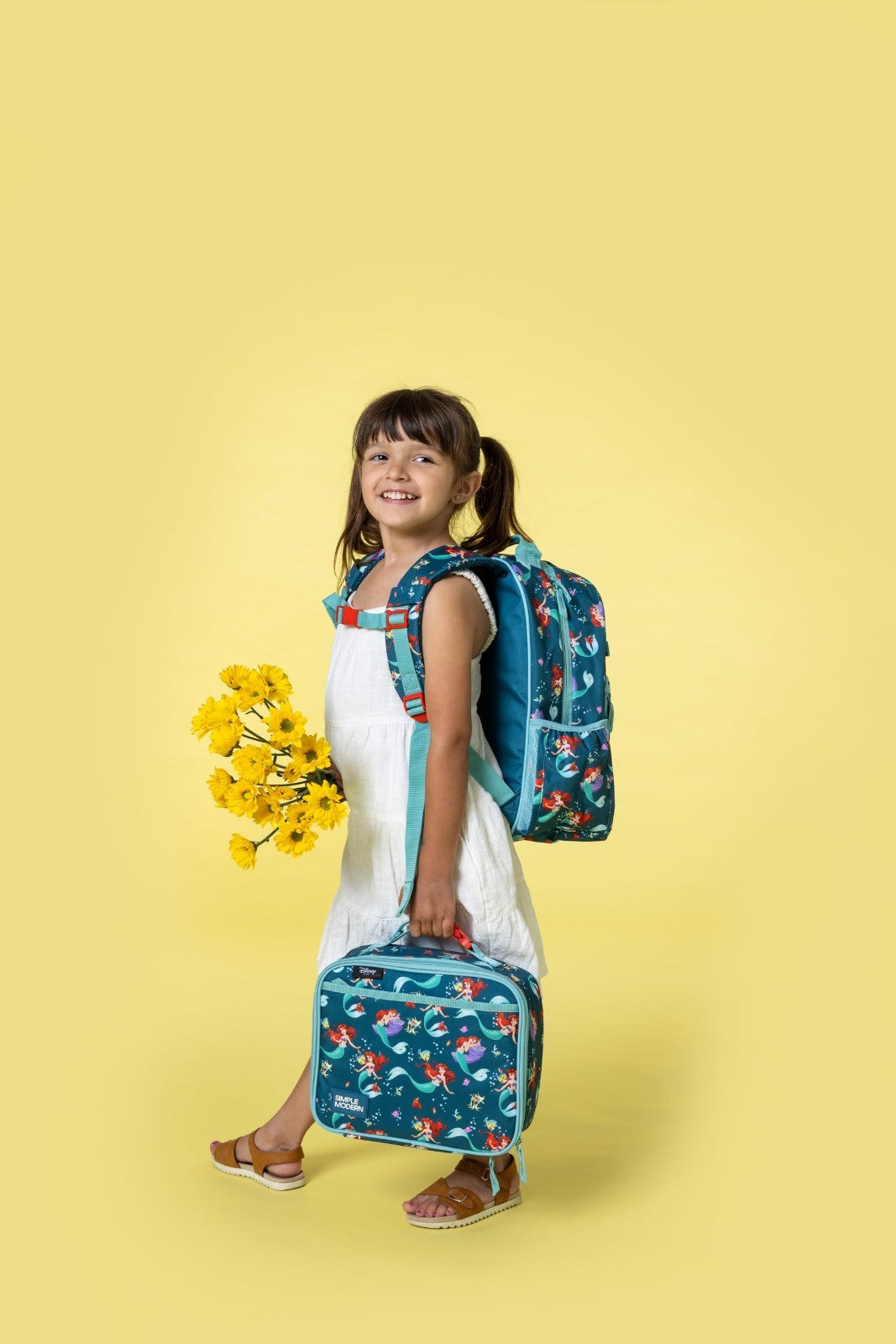 Disney Little Mermaid Kids Backpack for School, 12L Bookbag for Girls, Cute & Fu2